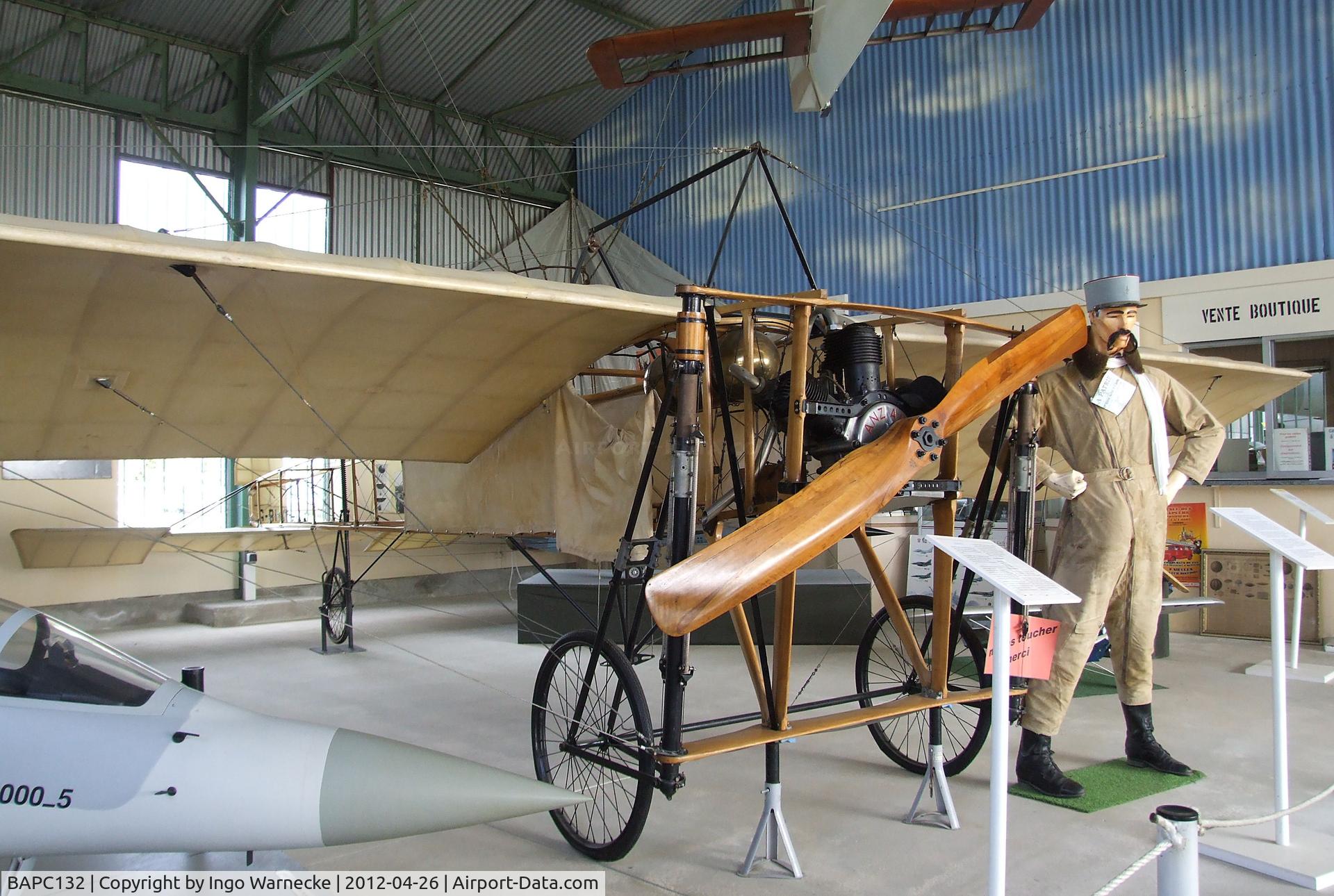 BAPC132, Bleriot XI Replica C/N PFA 088-10864, Bleriot XI replica at the Musée Européen de l'Aviation de Chasse, Montelimar Ancone airfield