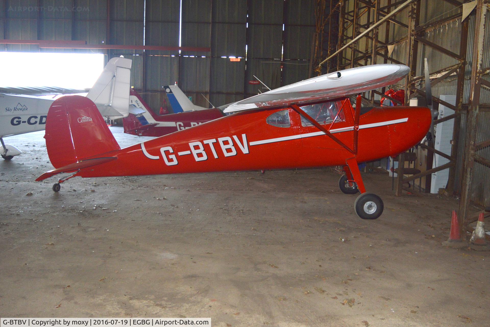G-BTBV, 1947 Cessna 140 C/N 12727, Cessna 140 at Leicester Aerodrome.