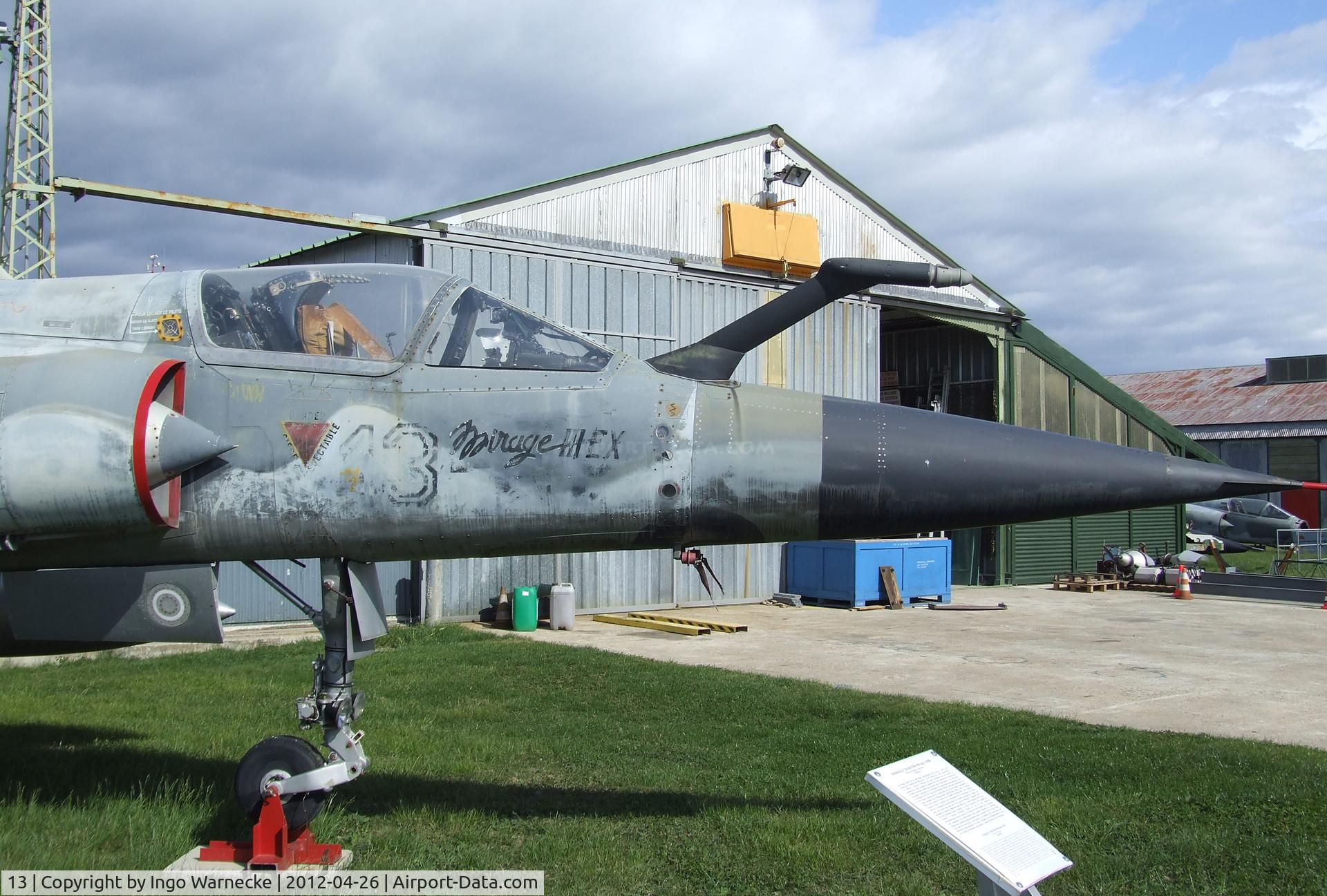 13, Dassault Mirage IIIEX C/N 467, Dassault Mirage III EX at the Musée Européen de l'Aviation de Chasse, Montelimar Ancone airfield