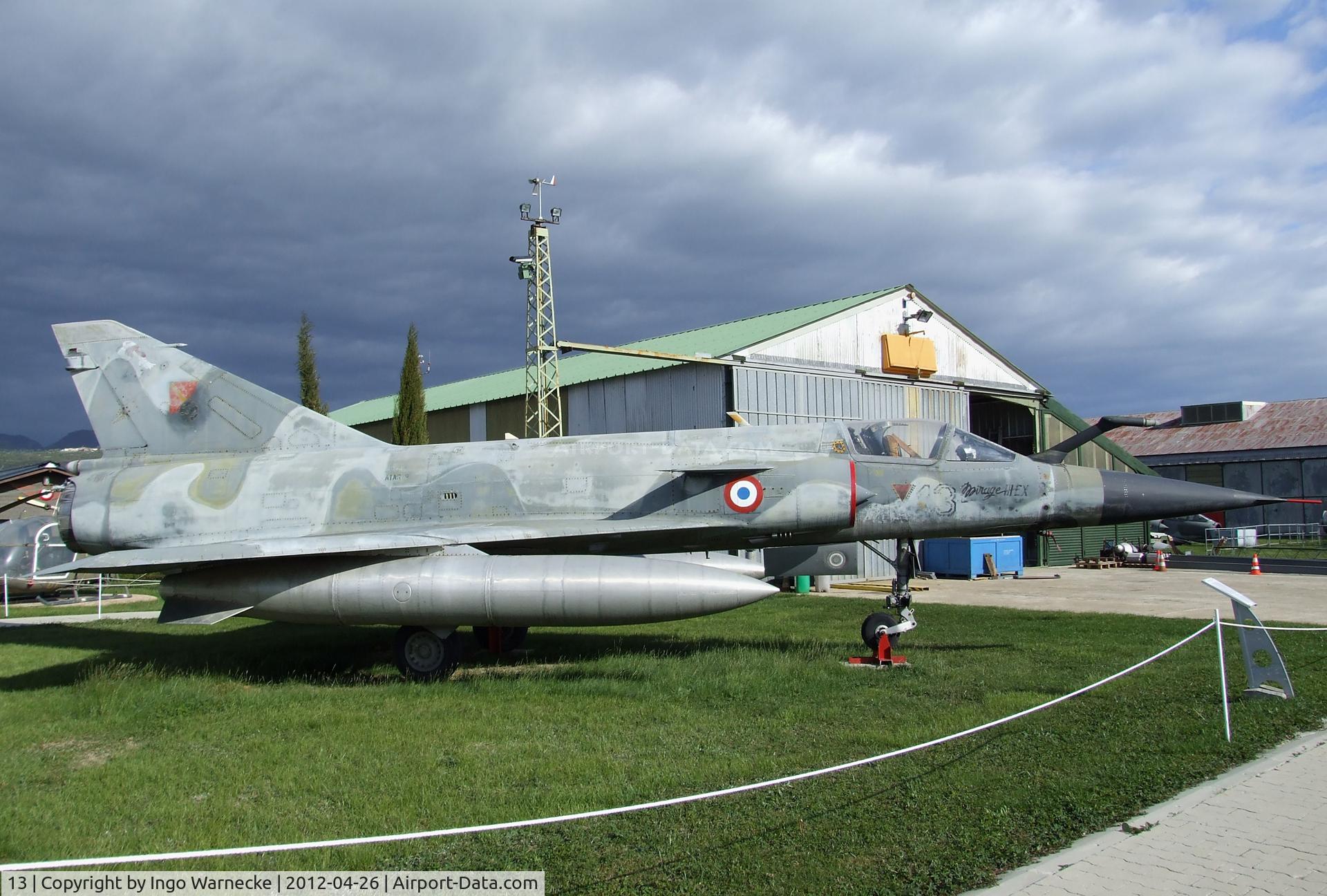 13, Dassault Mirage IIIEX C/N 467, Dassault Mirage III EX at the Musée Européen de l'Aviation de Chasse, Montelimar Ancone airfield