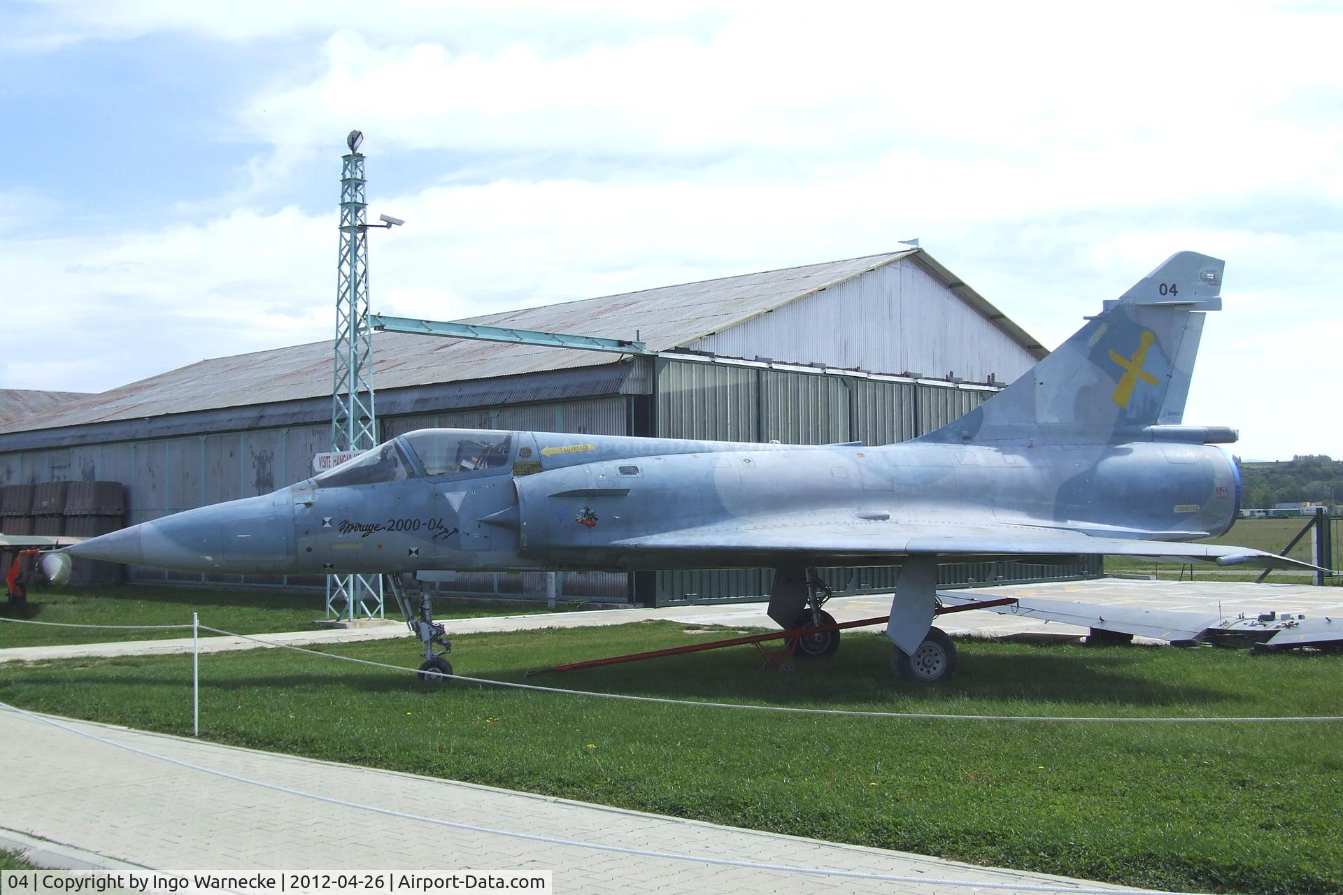 04, Dassault Mirage 2000 C/N 04, Dassault Mirage 2000 at the Musée Européen de l'Aviation de Chasse, Montelimar Ancone airfield