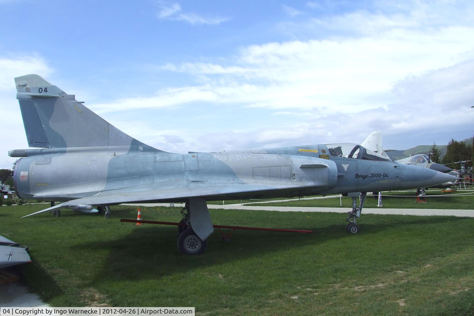 04, Dassault Mirage 2000 C/N 04, Dassault Mirage 2000 at the Musée Européen de l'Aviation de Chasse, Montelimar Ancone airfield