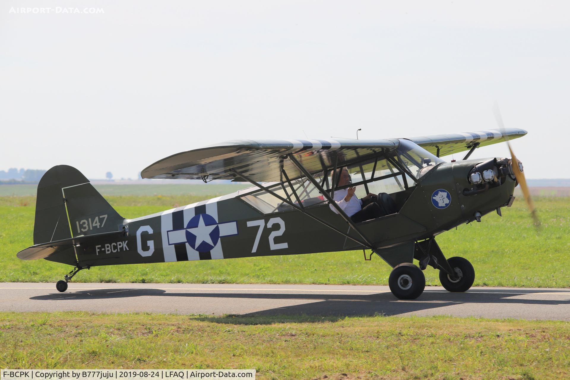 F-BCPK, 1945 Piper L-4J Grasshopper (J3C-65D) C/N 13147, at Albert Airshow