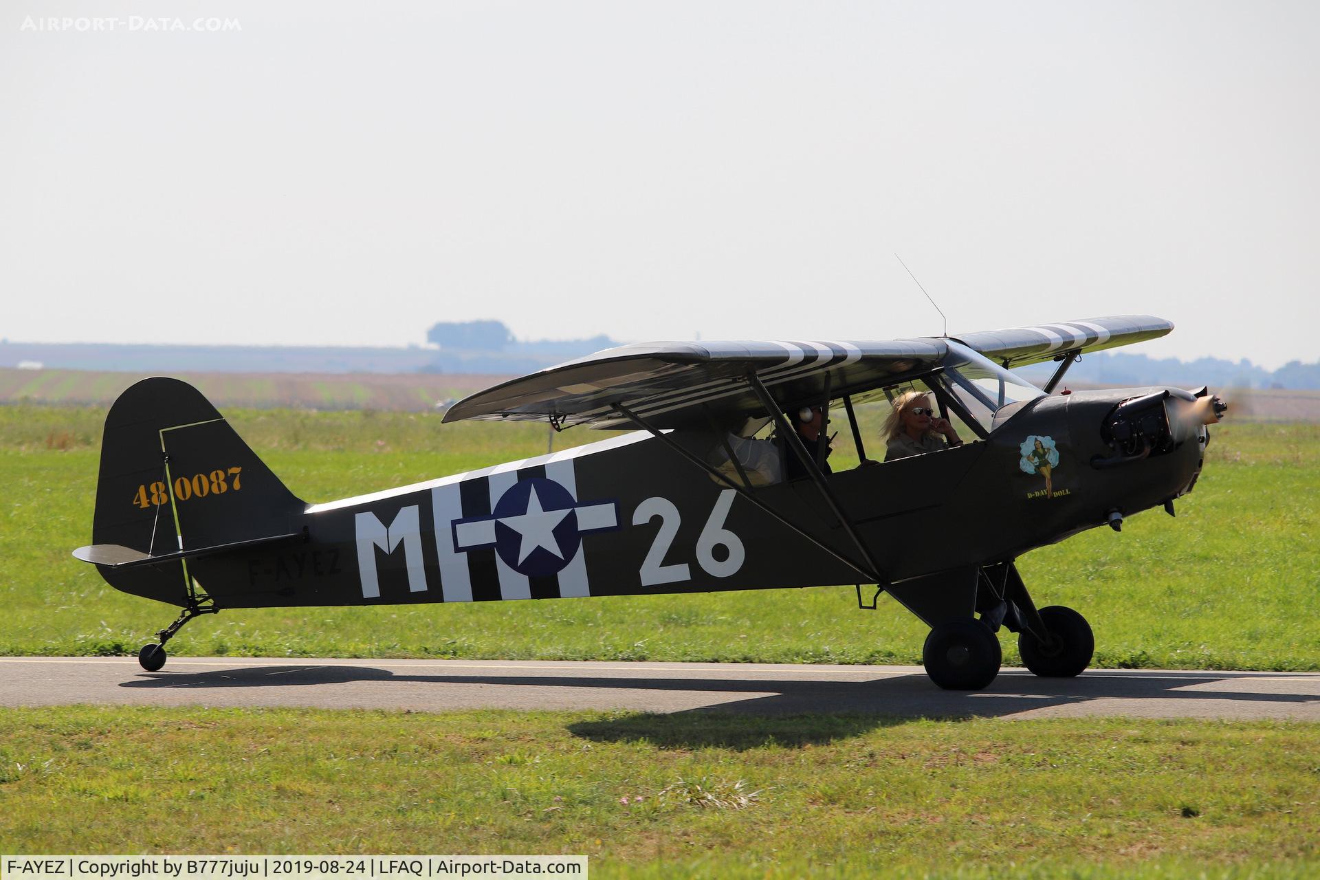 F-AYEZ, 1944 Piper L-4J Grasshopper (J3C-65D) C/N 12383, at Albert Airshow
