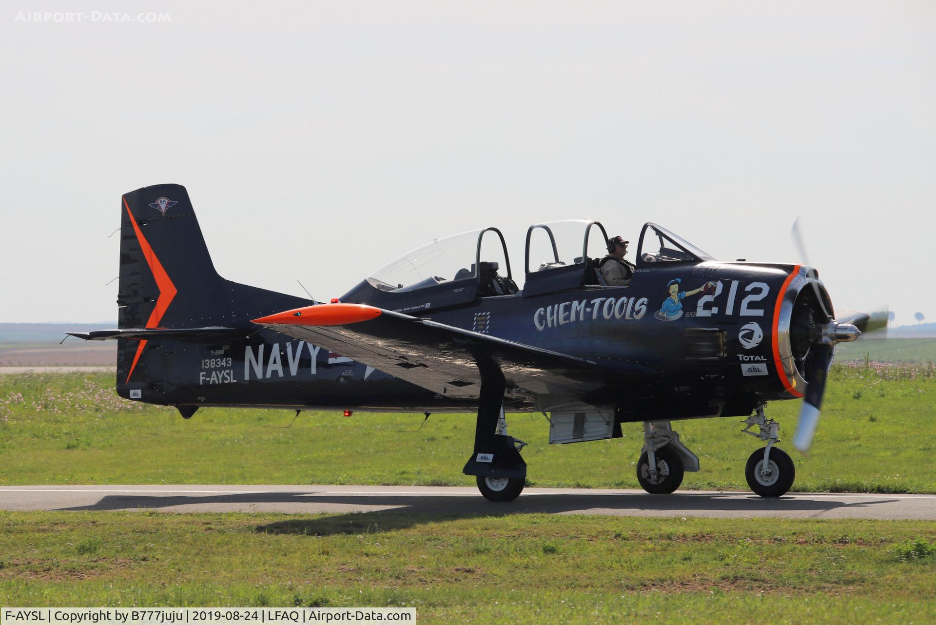 F-AYSL, 1955 North American T-28B Trojan C/N 200-414, at Albert Airshow