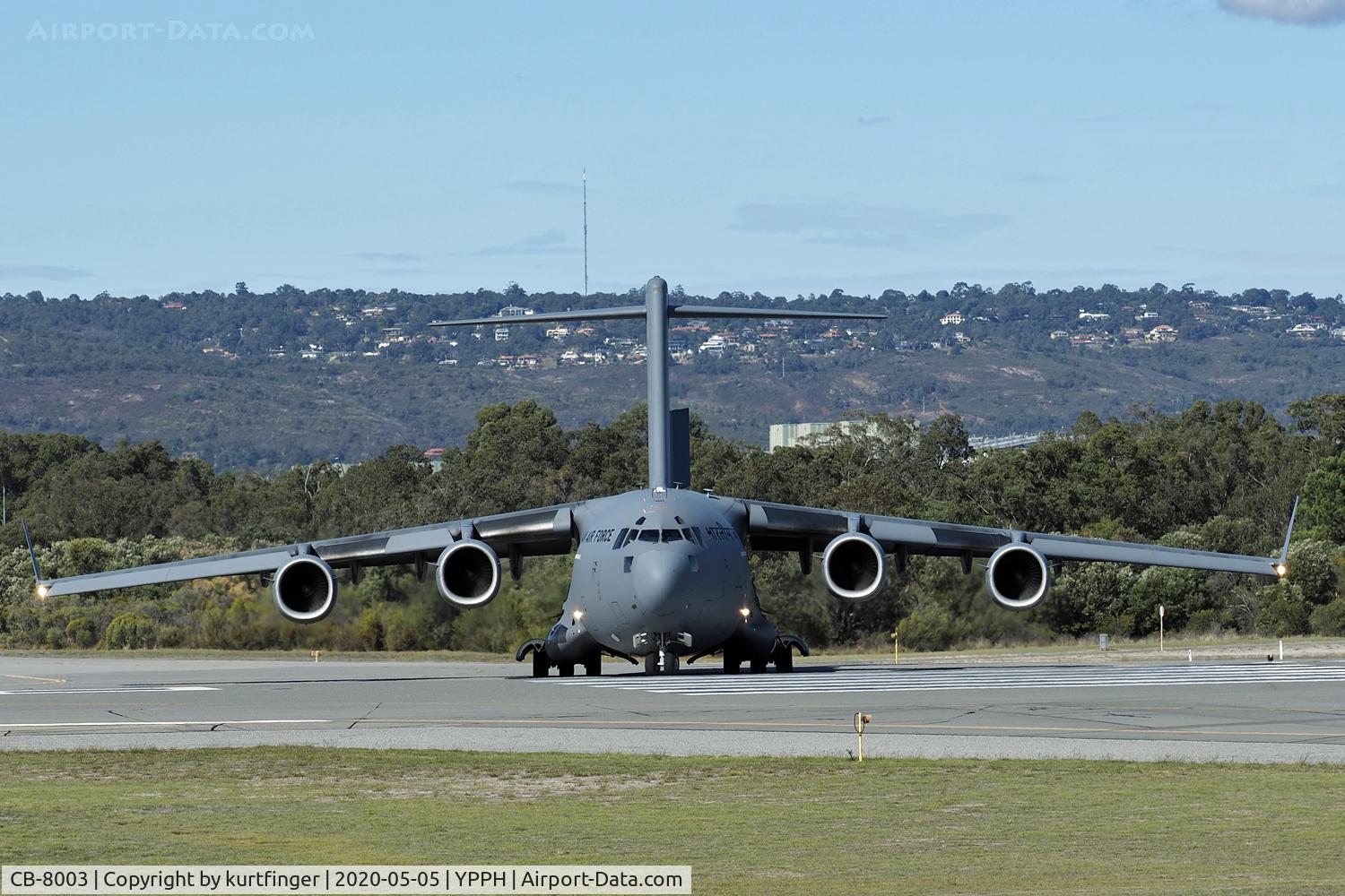 CB-8003, 2013 Boeing C-17A Globemaster III C/N F-259, Boeing C-17A Globemaster III cn 50260_F-259. Indian Air Force CB-8003, YPPH 05 May 2021