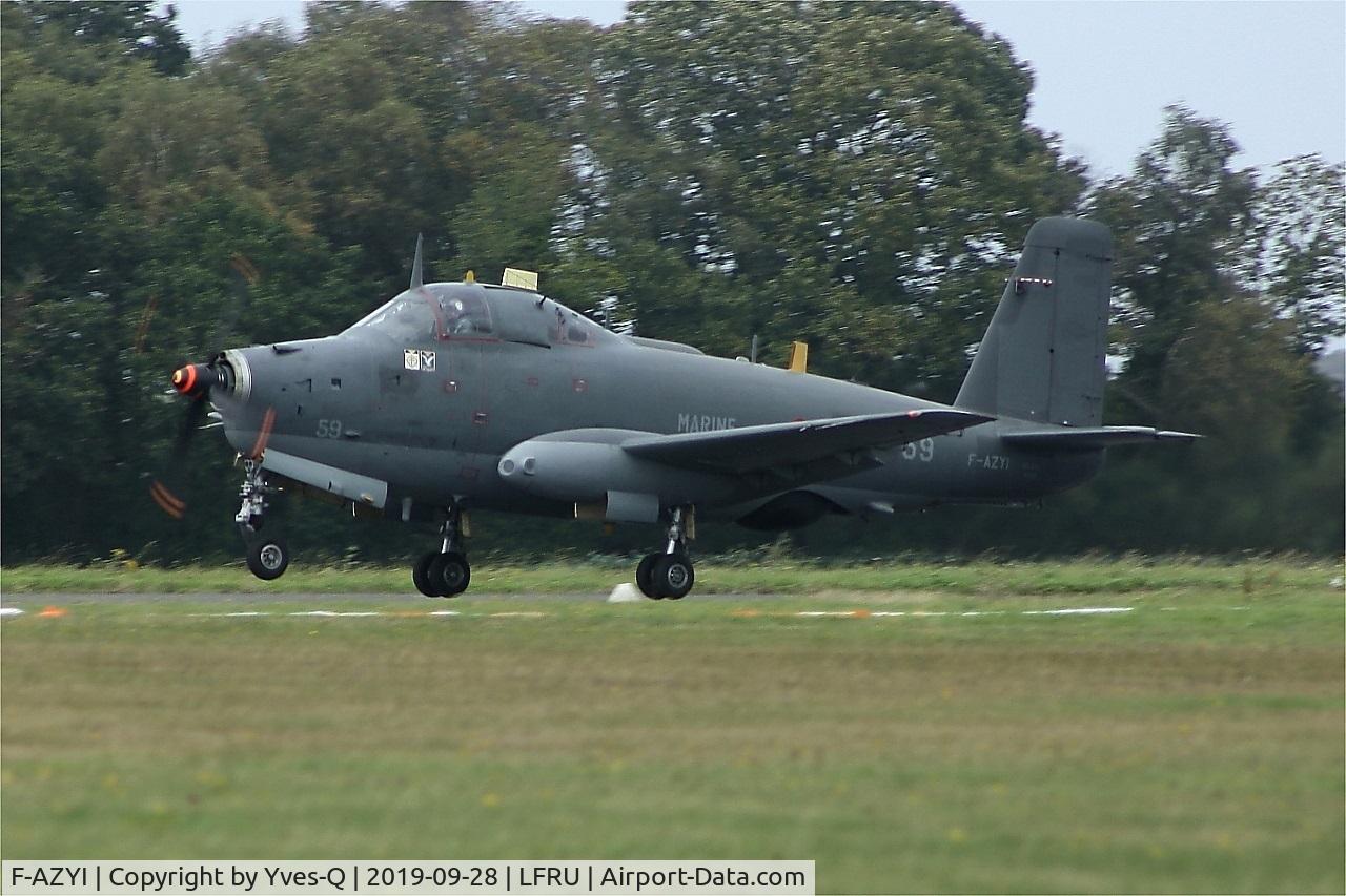 F-AZYI, 1959 Breguet Br.1050 Alize C/N 59, Breguet Br.1050 Alize, Take off rwy 22, Morlaix-Ploujean airport (LFRU-MXN) Air show 2019