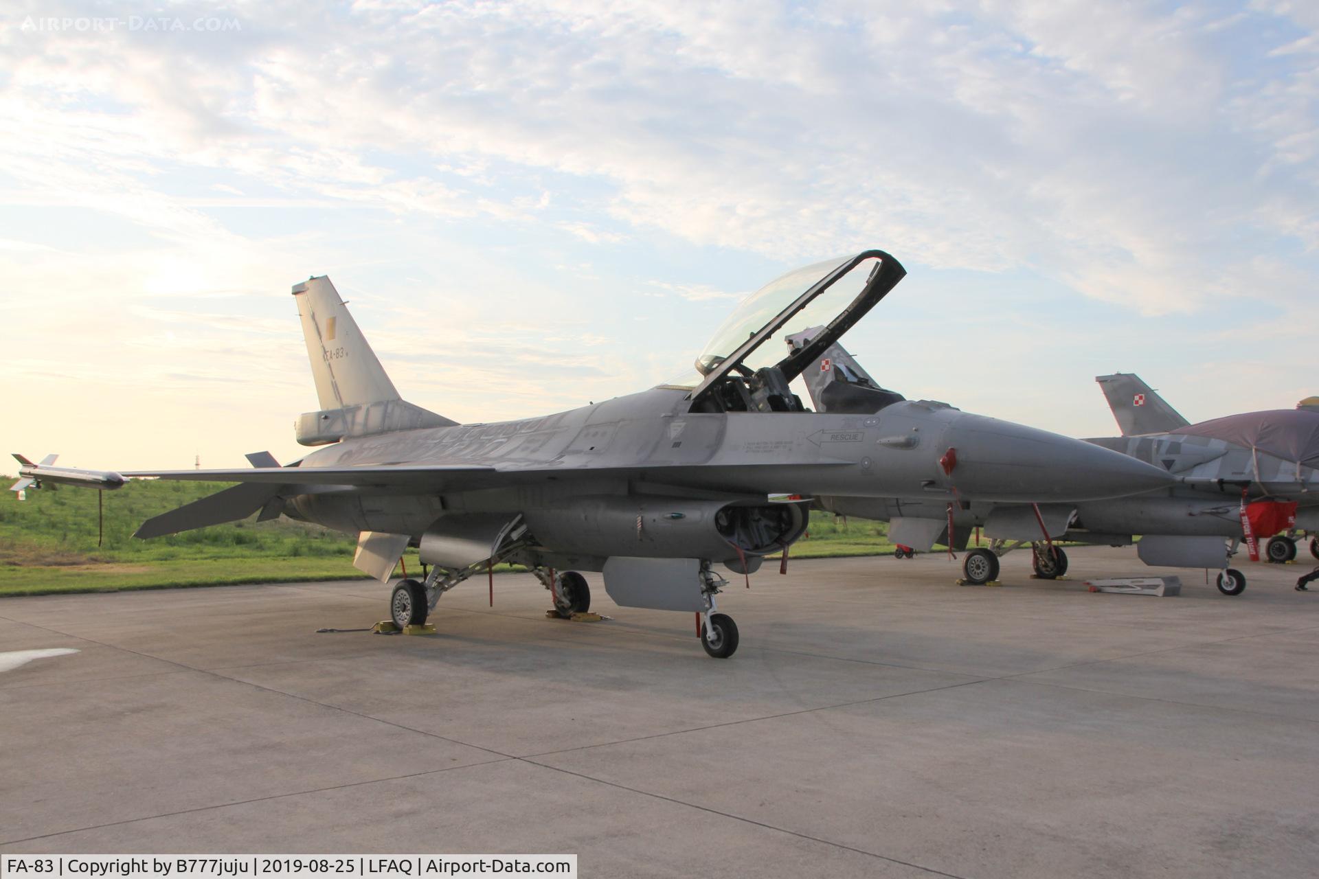 FA-83, 1980 SABCA F-16AM Fighting Falcon C/N 6H-83, during Albert Airshow