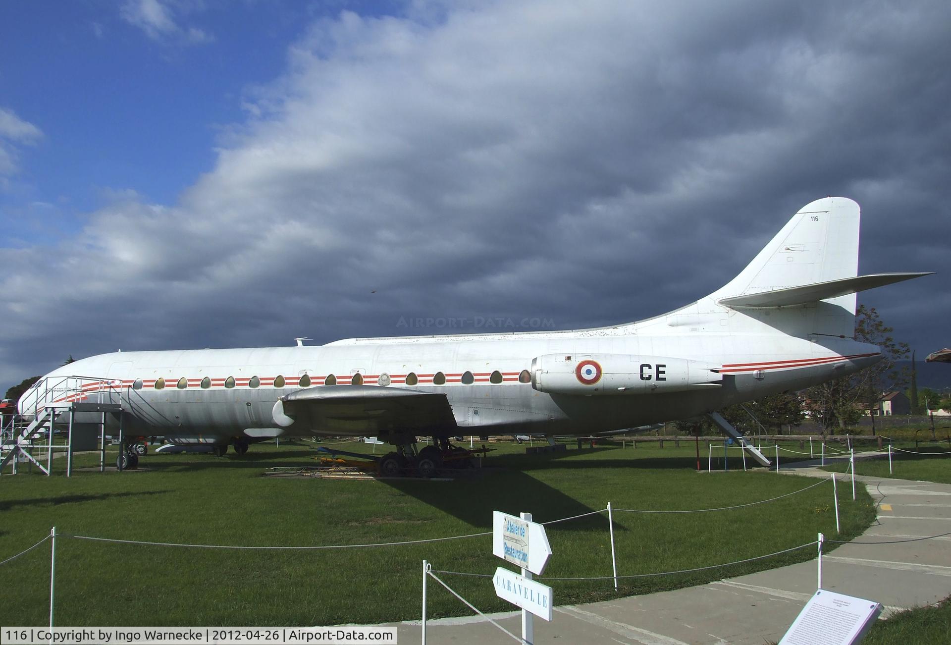 116, 1955 Sud Aviation SE-210 Caravelle III C/N 116, Sud Aviation SE.210 Caravelle III at the Musée Européen de l'Aviation de Chasse, Montelimar Ancone airfield