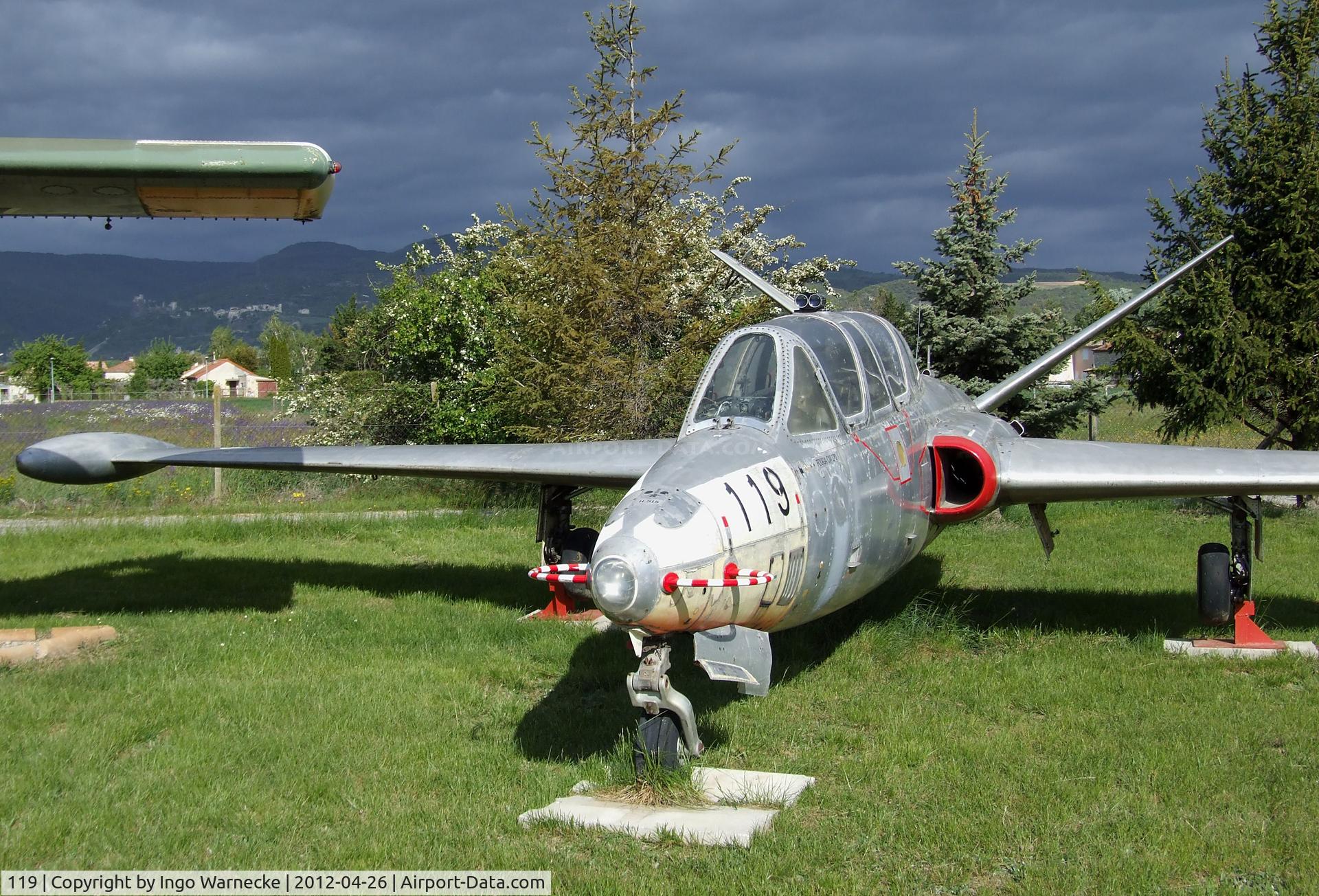 119, Fouga CM-170 Magister C/N 119, Fouga CM.170 Magister at the Musée Européen de l'Aviation de Chasse, Montelimar Ancone airfield