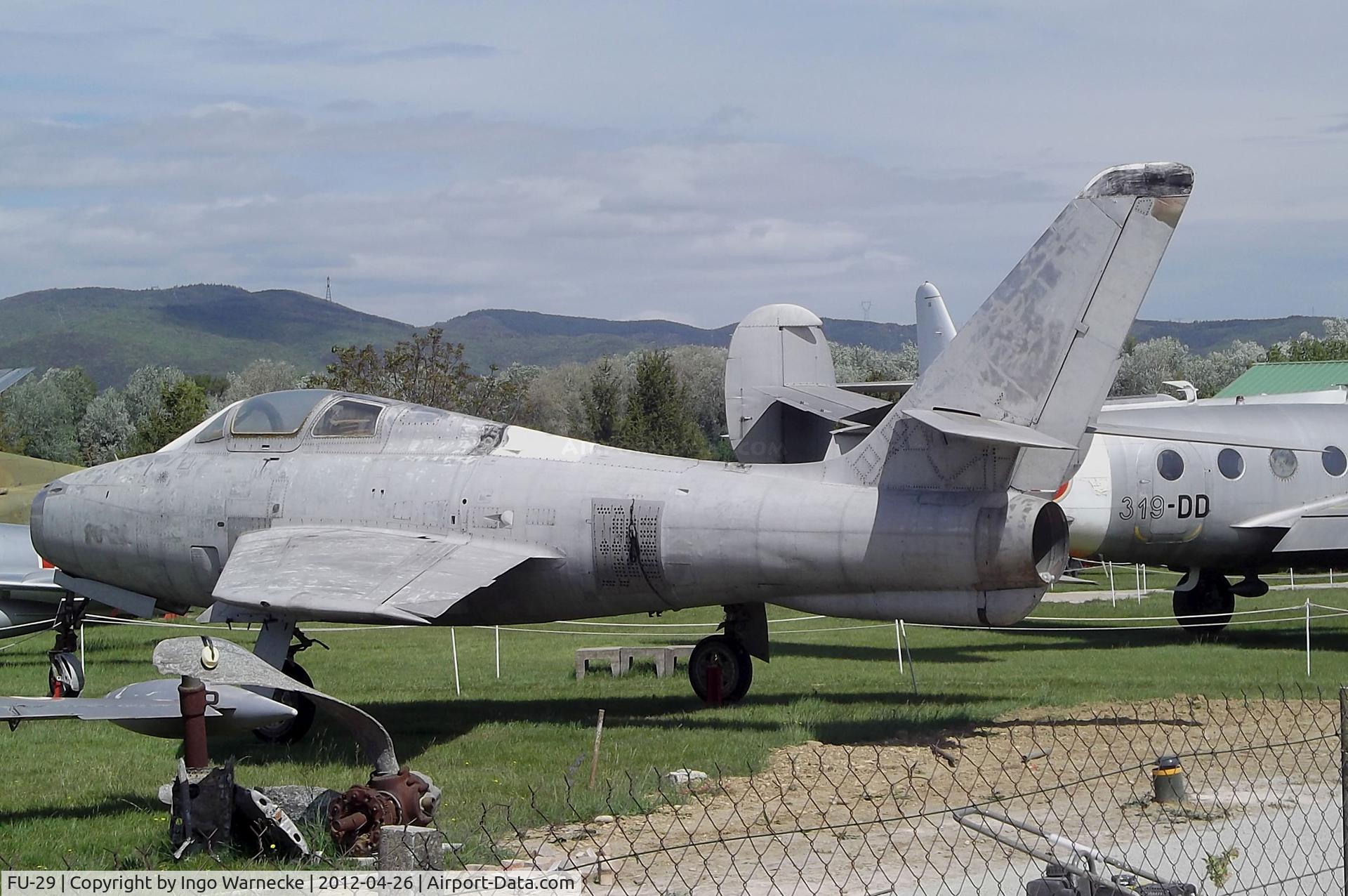 FU-29, Republic F-84F Thunderstreak C/N Not found (52-7175/FU-29), Republic F-84F Thunderstreak, awaiting restoration at the Musée Européen de l'Aviation de Chasse, Montelimar Ancone airfield