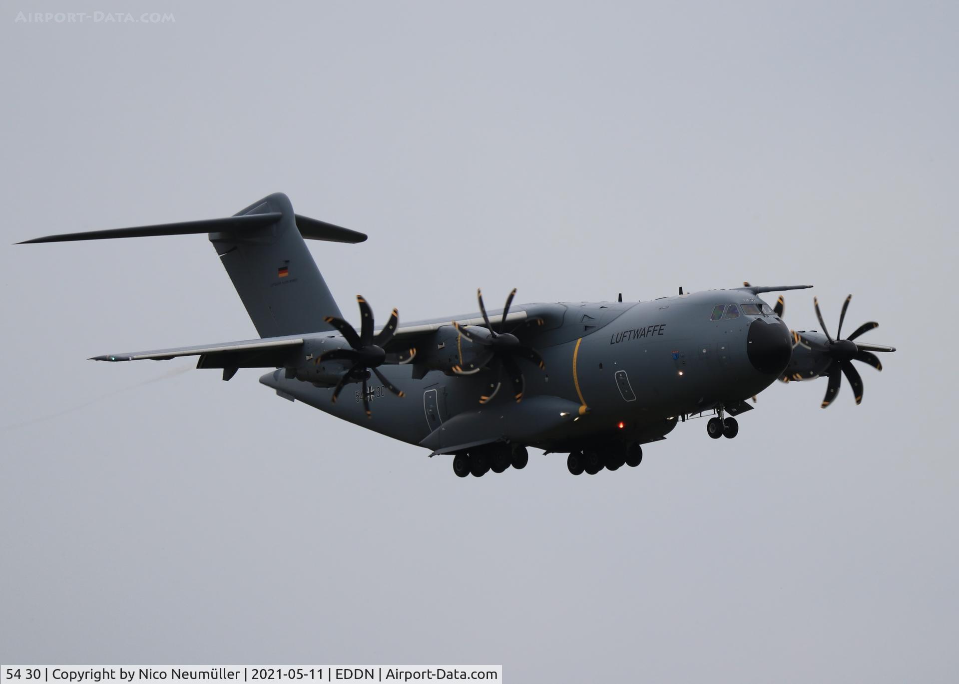 54 30, 2019 Airbus A400M Atlas C/N A4M091, A400M is landing in EDDN/NUE