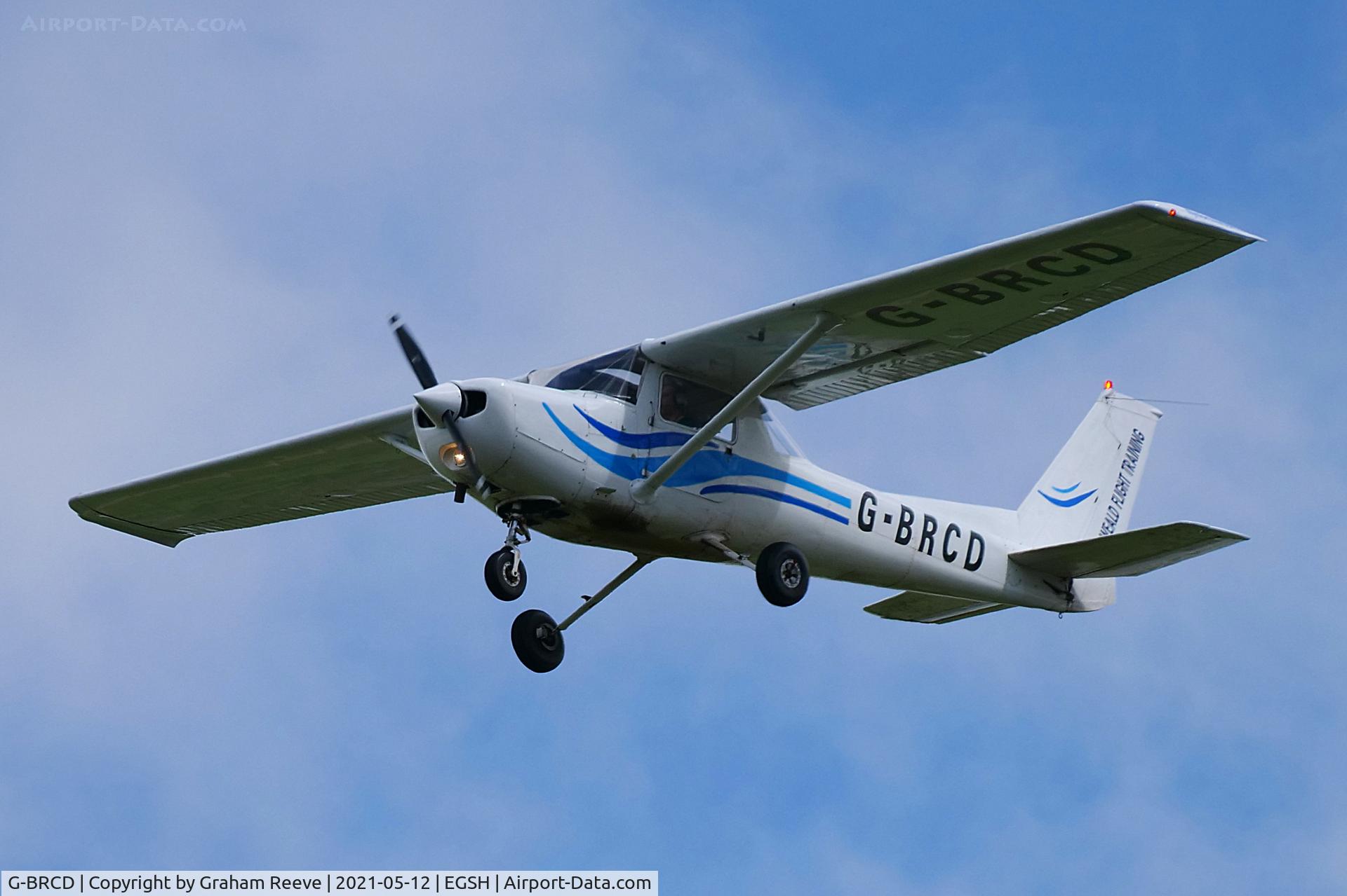 G-BRCD, 1978 Cessna A152 Aerobat C/N A152-0796, Landing at Norwich.