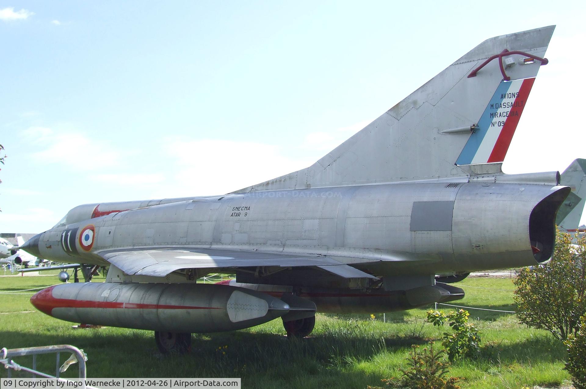09, 1959 Dassault Mirage IIIA C/N 09, Dassault Mirage III A at the Musée Européen de l'Aviation de Chasse, Montelimar Ancone airfield