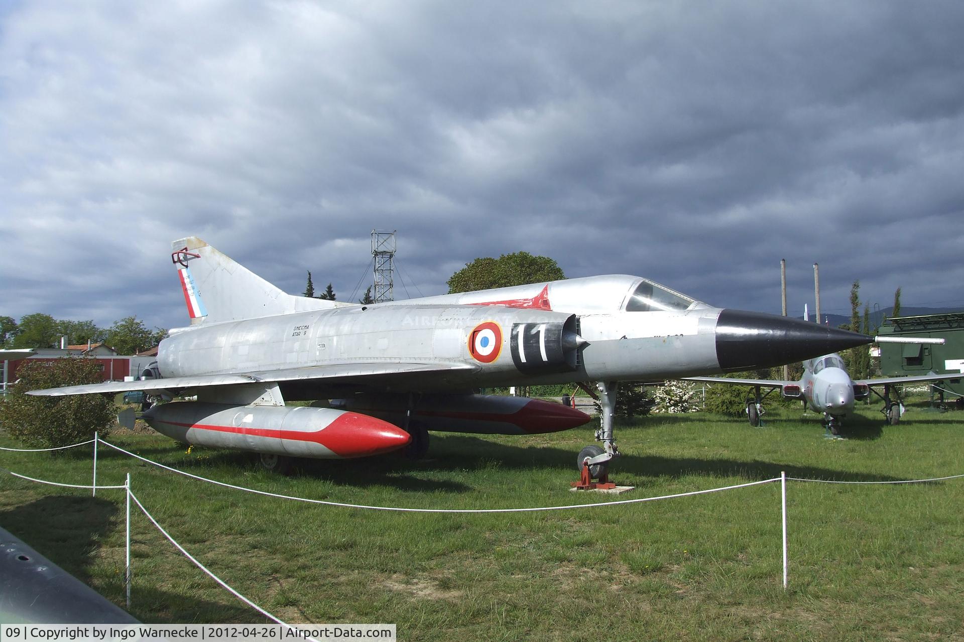 09, 1959 Dassault Mirage IIIA C/N 09, Dassault Mirage III A at the Musée Européen de l'Aviation de Chasse, Montelimar Ancone airfield