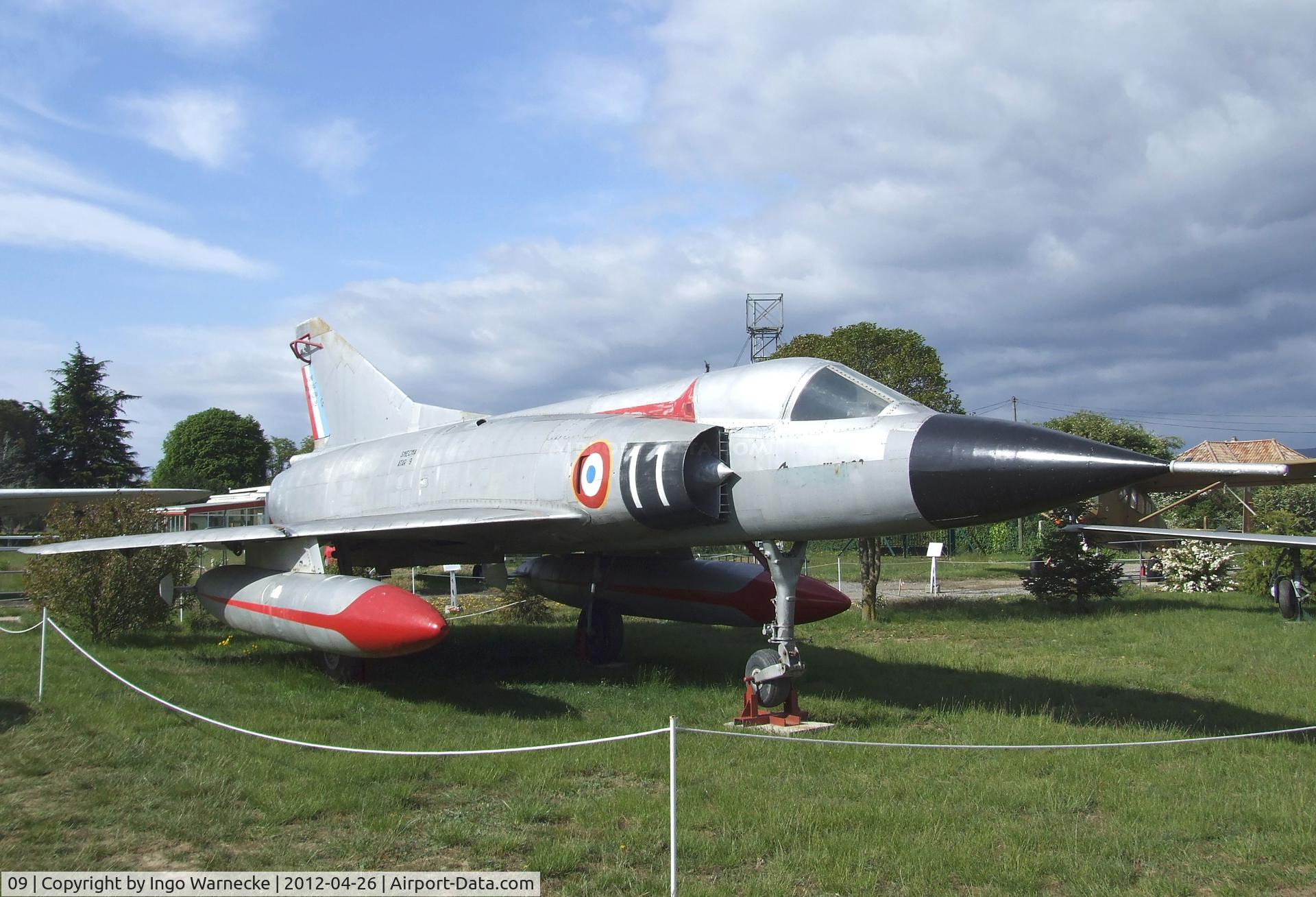 09, 1959 Dassault Mirage IIIA C/N 09, Dassault Mirage III A at the Musée Européen de l'Aviation de Chasse, Montelimar Ancone airfield