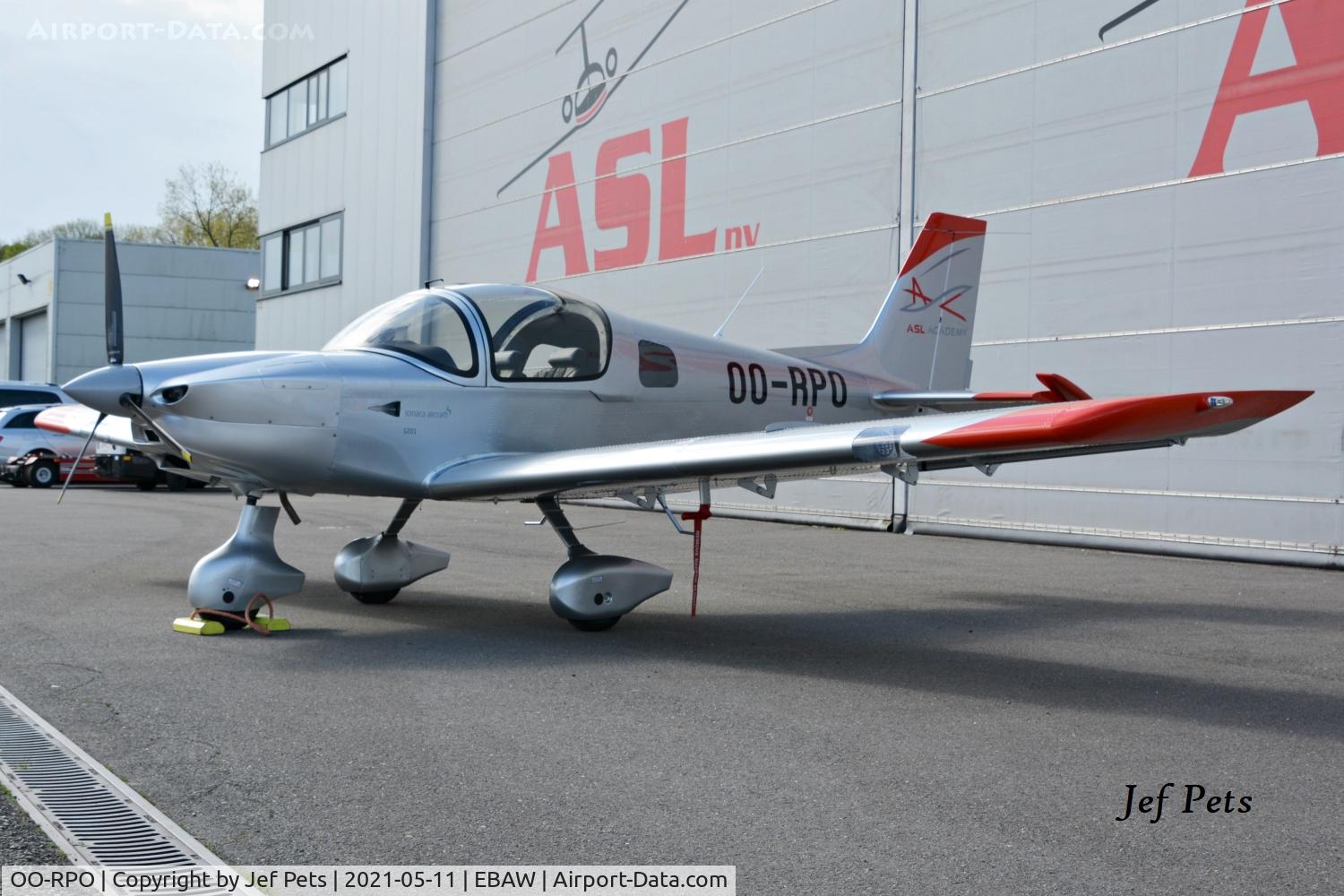 OO-RPO, 2021 Sonaca S201 C/N 032, ASL  Academy at Antwerp Airport.