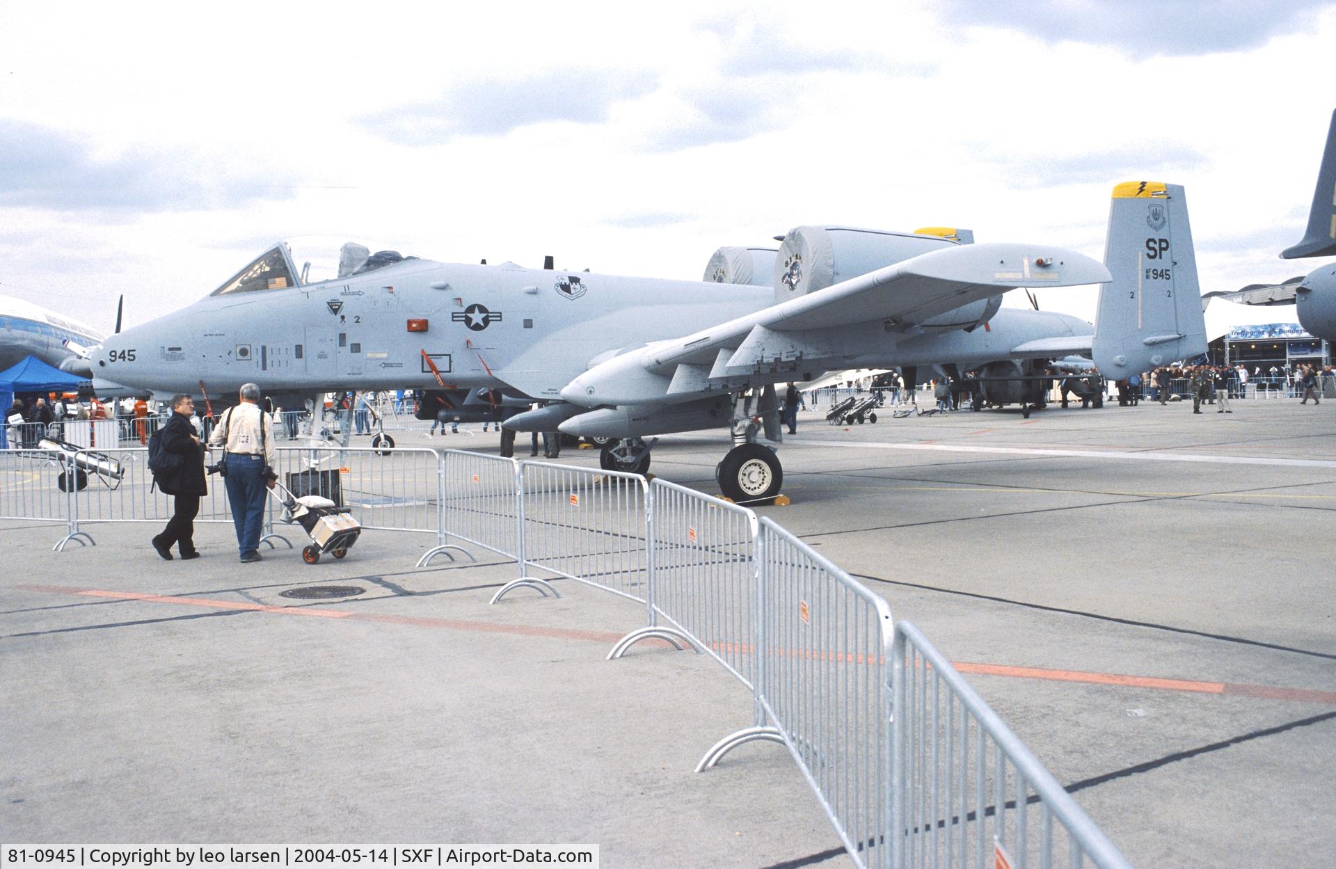 81-0945, 1981 Fairchild Republic A-10A Thunderbolt II C/N A10-0640, Berlin ILA 14.5.2004