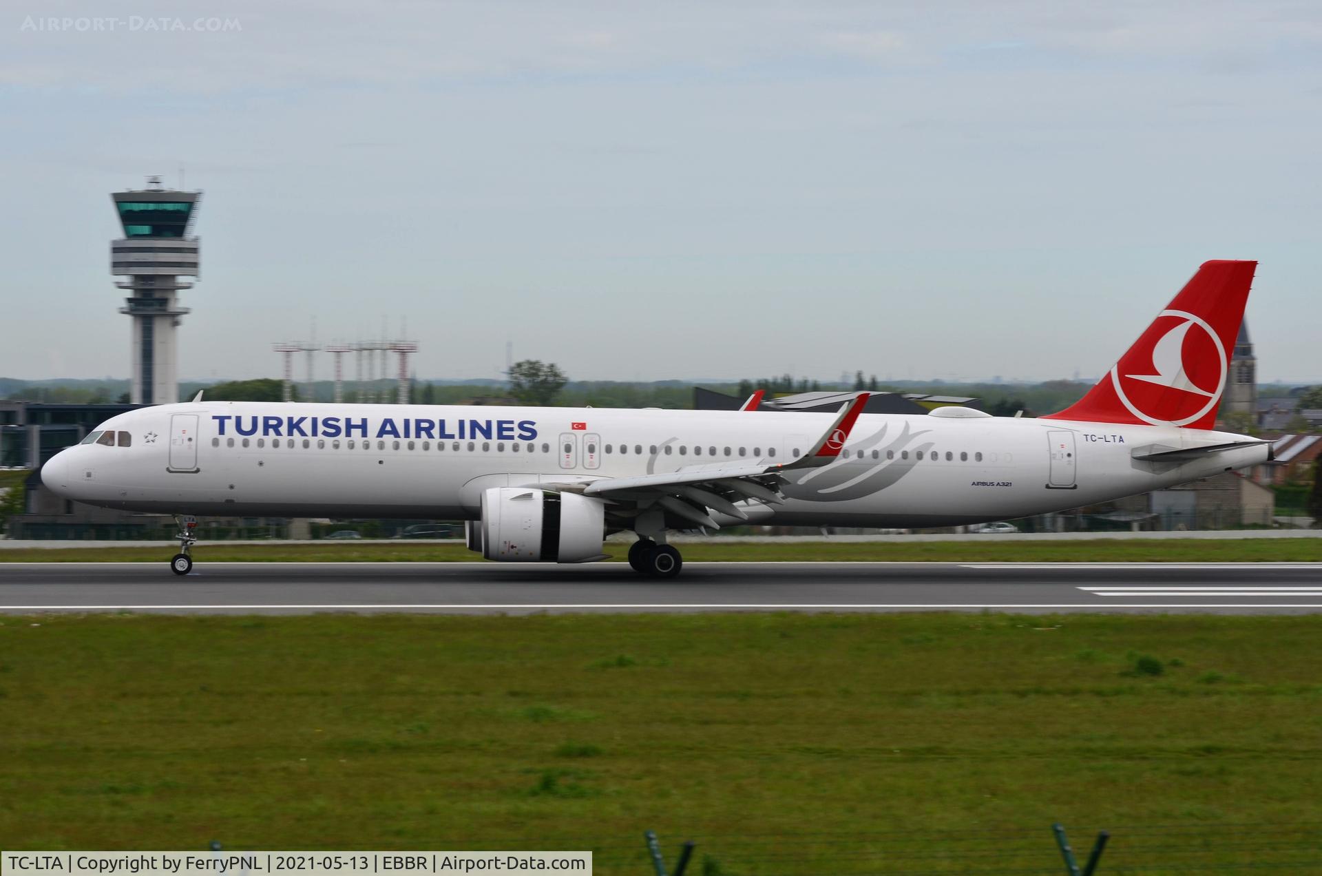 TC-LTA, 2020 Airbus A321-271NX C/N 9567, Turkish A321N landing in BRU