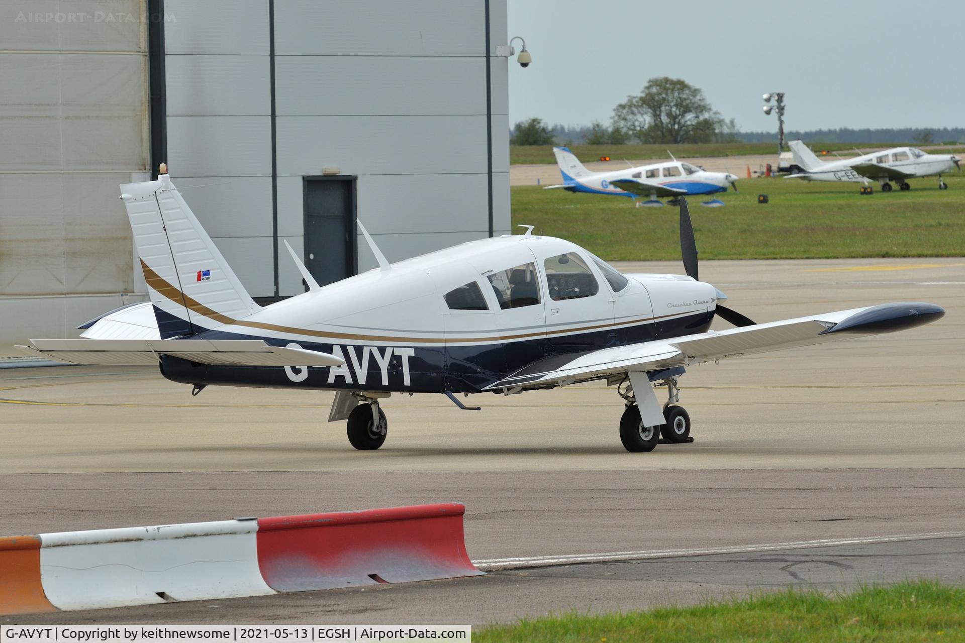 G-AVYT, 1968 Piper PA-28R-180 Cherokee Arrow C/N 28R-30472, Parked at Norwich.