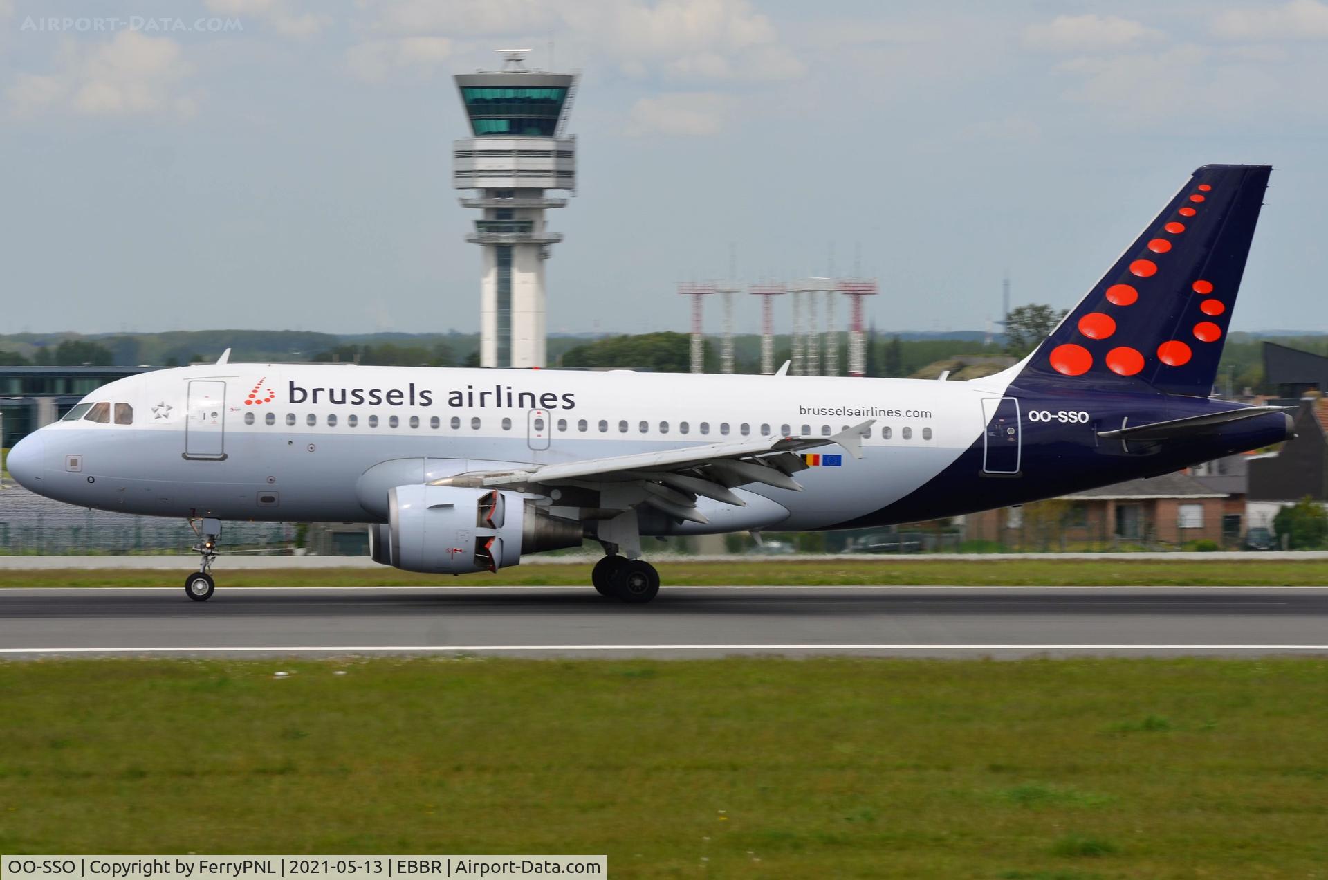 OO-SSO, 2004 Airbus A319-111 C/N 2287, Brussels A319 landing