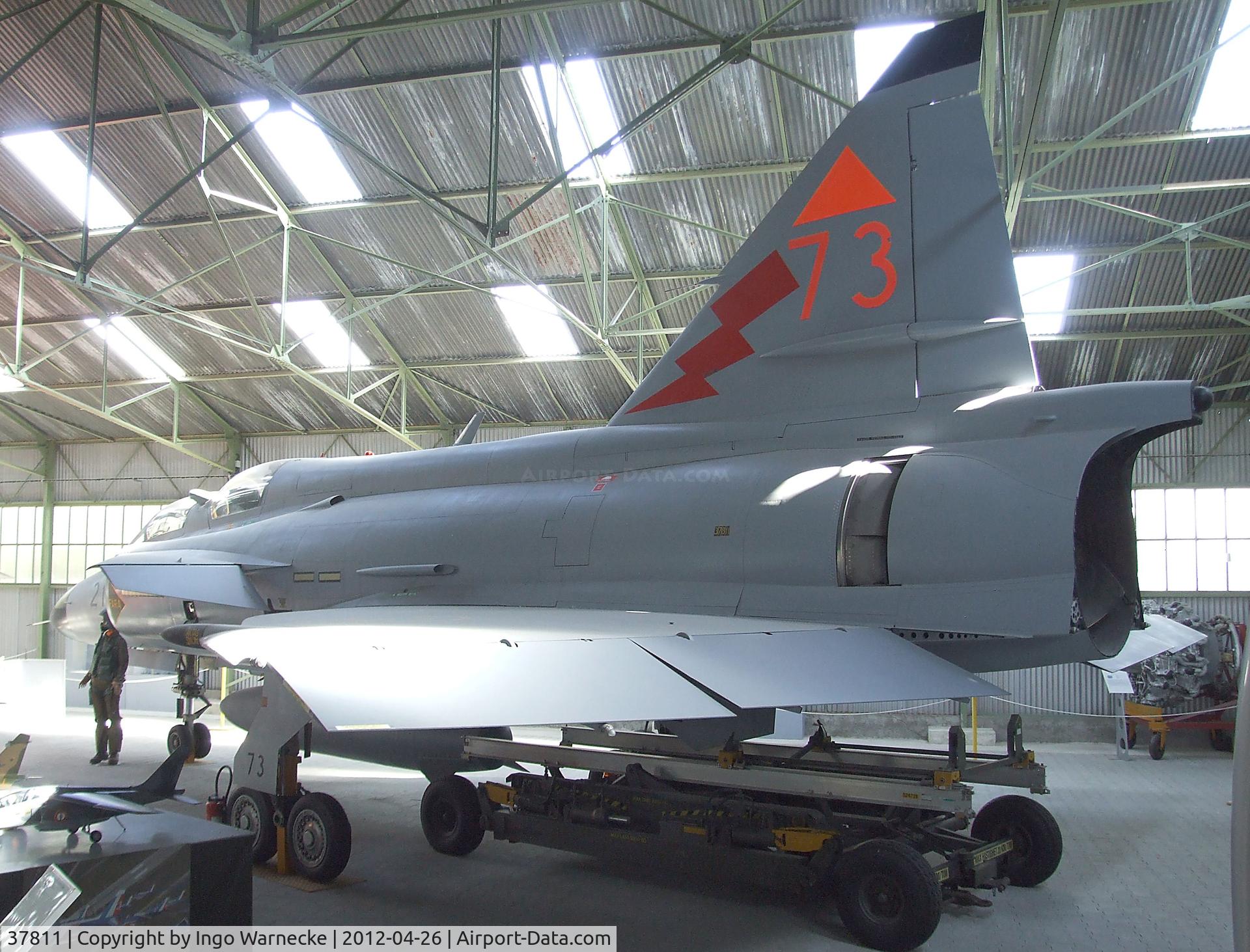 37811, Saab Sk37E Viggen C/N 37811, SAAB Sk37E Viggen at the Musée Européen de l'Aviation de Chasse, Montelimar Ancone airfield