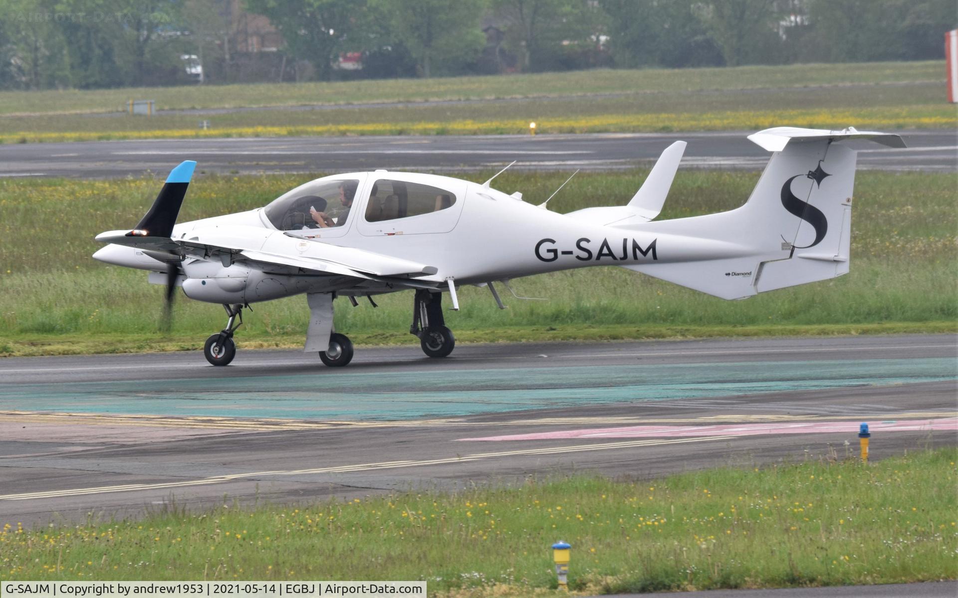 G-SAJM, 2006 Diamond DA-42 Twin Star C/N 42.185, G-SAJM at Gloucestershire Airport.