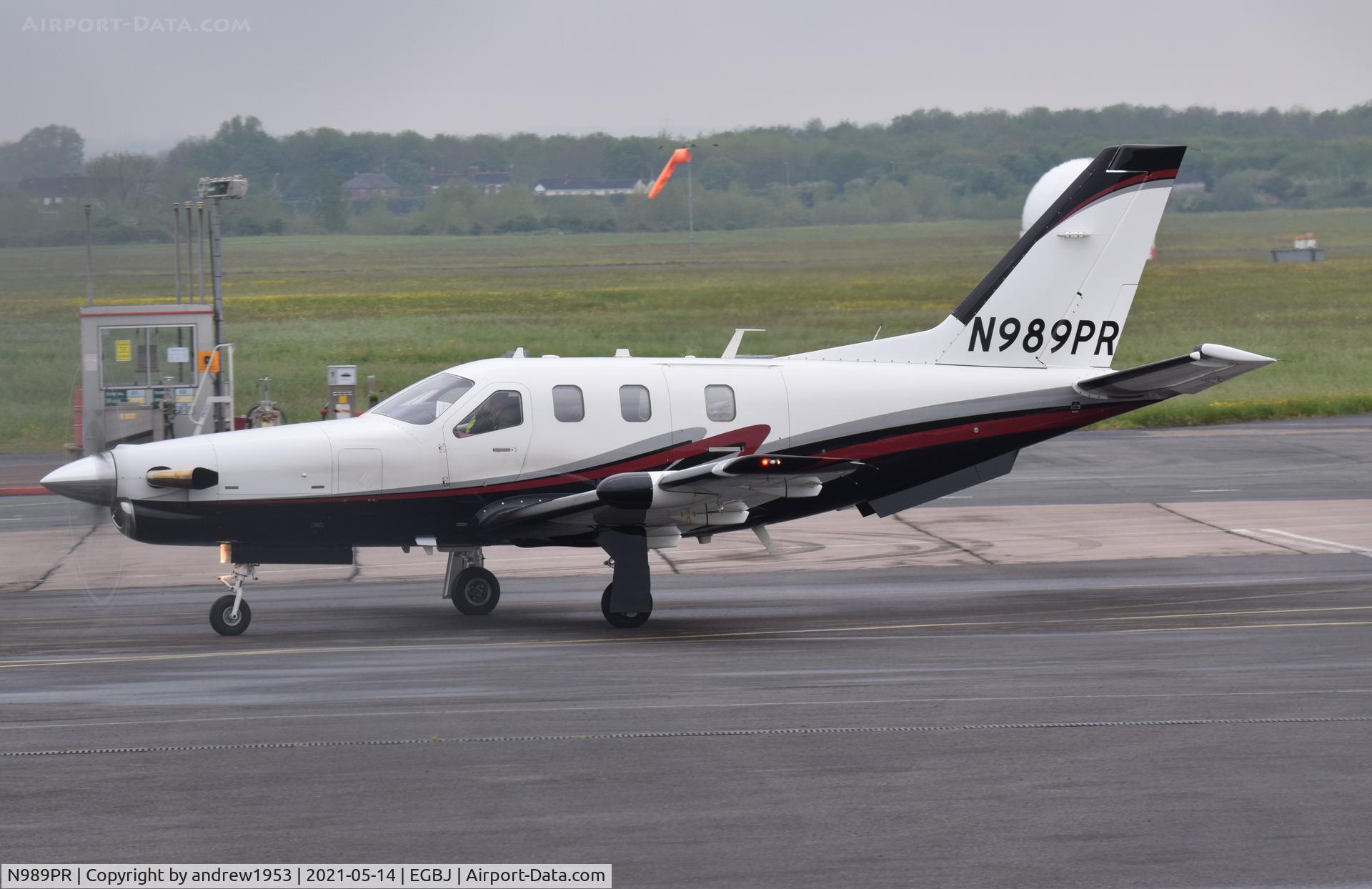 N989PR, 2008 Socata TBM-850 C/N 467, N989PR at Gloucestershire Airport.
