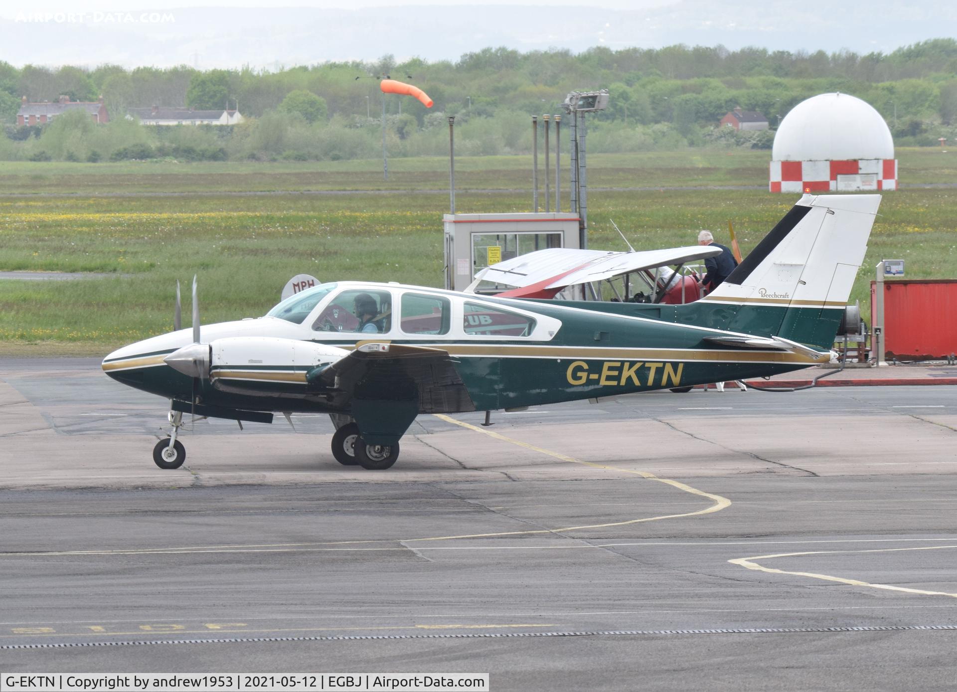 G-EKTN, 1979 Beech 95-B55 Baron Baron C/N TC-2259, G-EKTN at Gloucestershire Airport.