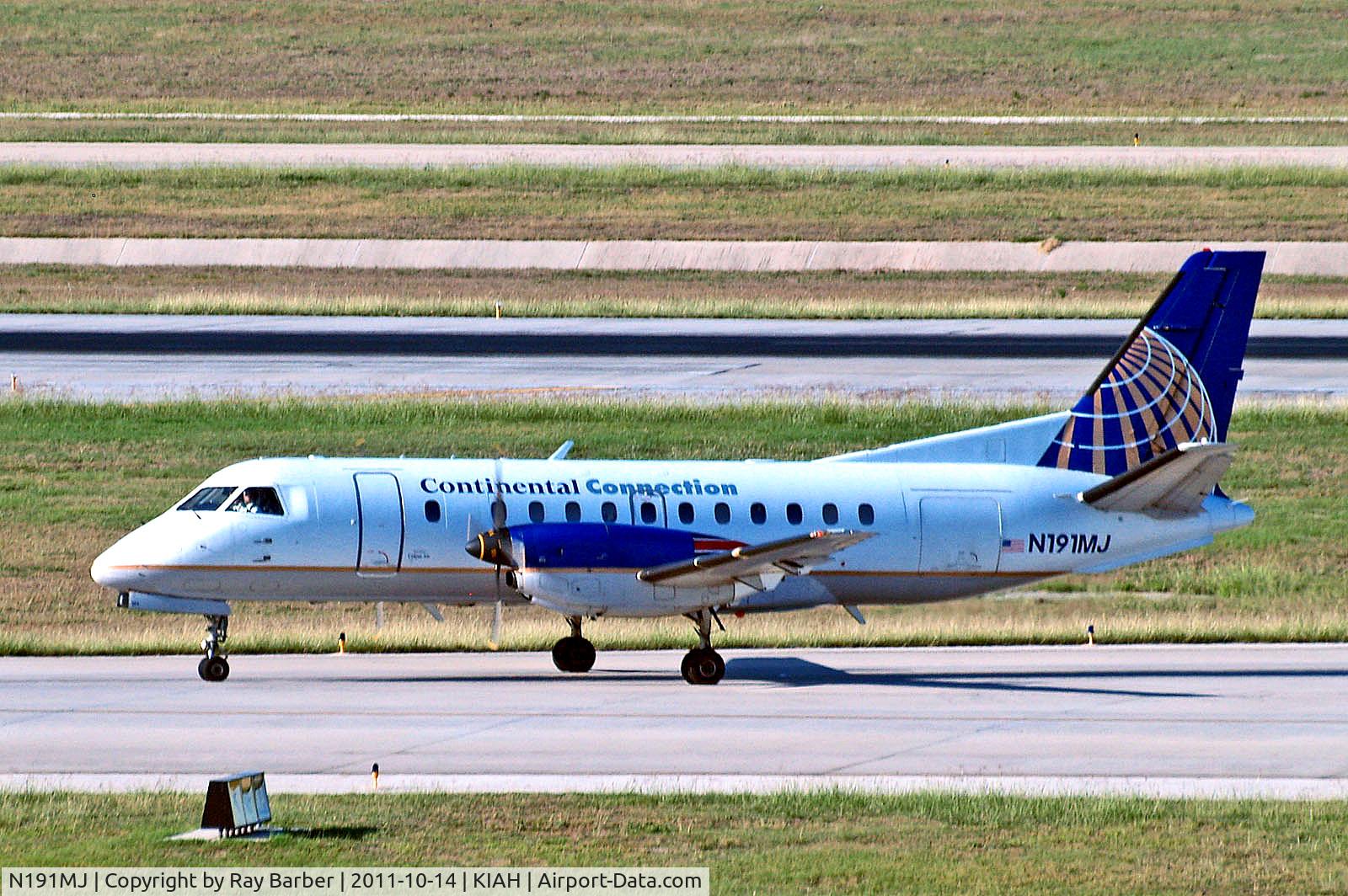 N191MJ, 1990 Saab 340B C/N 340B-191, N191MJ   SAAB-Scania SF.340B [191] (Continental Connection-Colgan Air) Houston-George Bush Intercontinental~N 14/10/2011