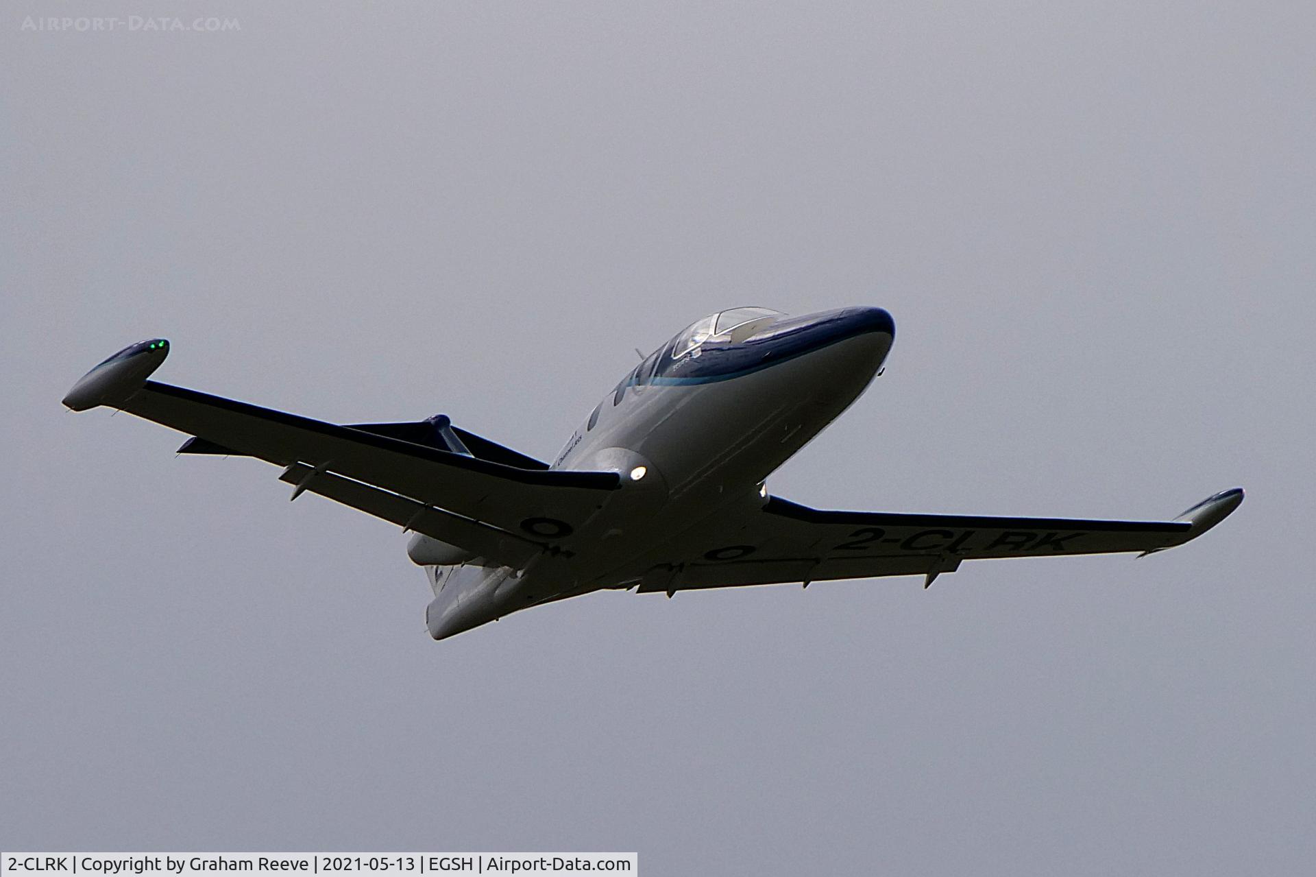 2-CLRK, 2007 Eclipse Aviation Corp EA500 C/N 000072, Departing from Norwich.