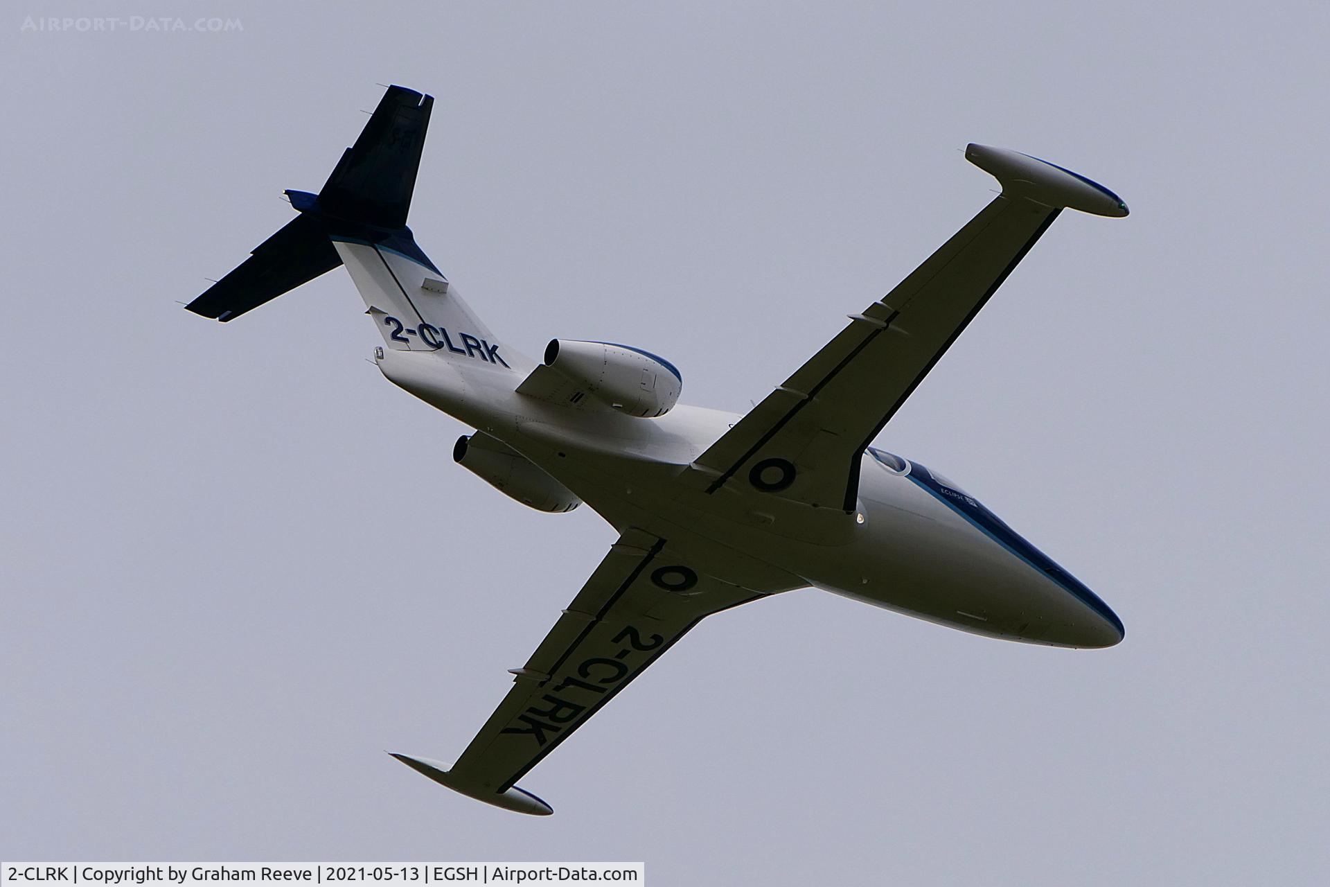 2-CLRK, 2007 Eclipse Aviation Corp EA500 C/N 000072, Departing from Norwich.