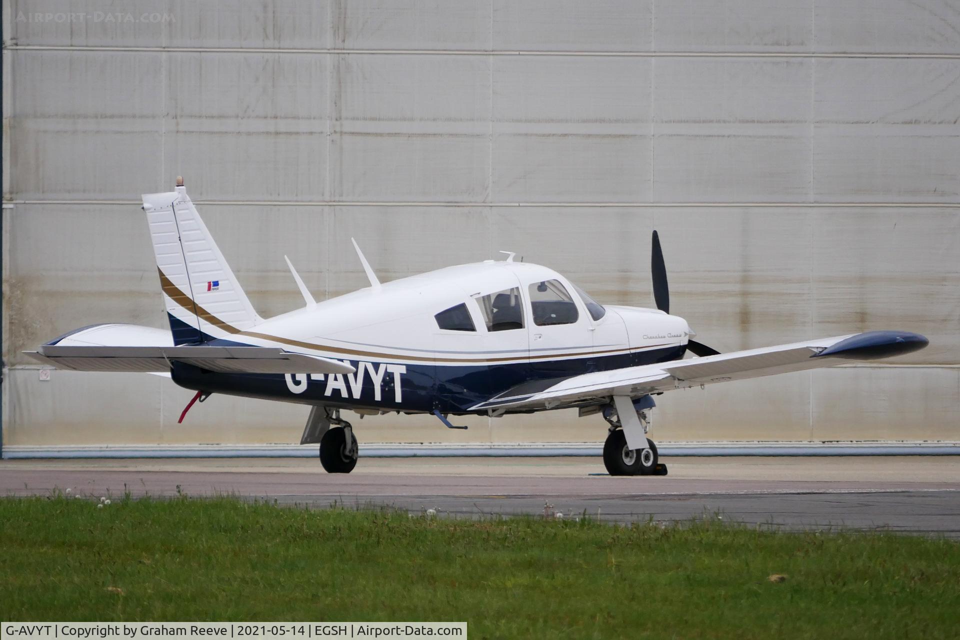 G-AVYT, 1968 Piper PA-28R-180 Cherokee Arrow C/N 28R-30472, Parked at Norwich.