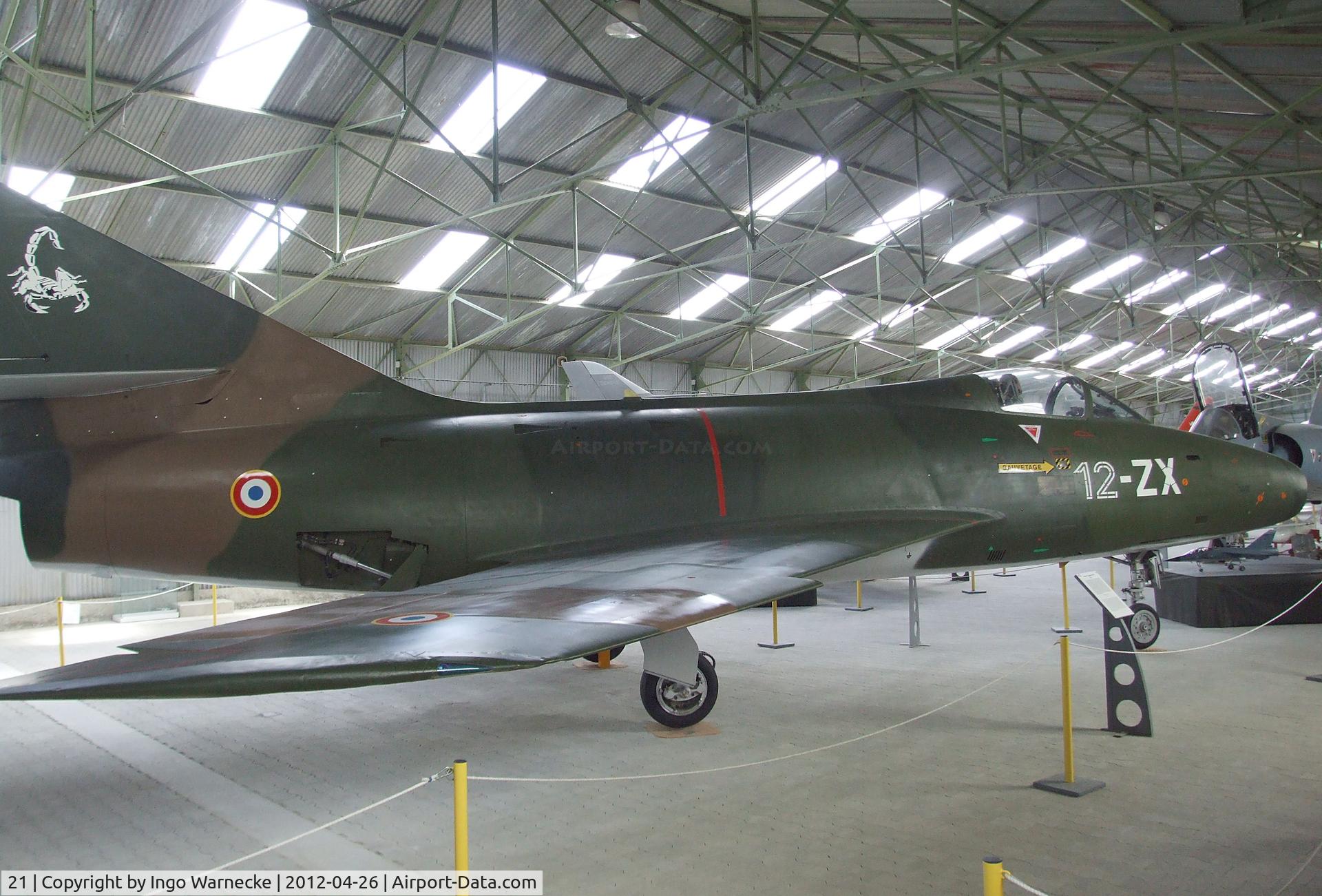 21, Dassault Super Mystere B.2 C/N 21, Dassault Super Mystere B.2 at the Musée Européen de l'Aviation de Chasse, Montelimar Ancone airfield