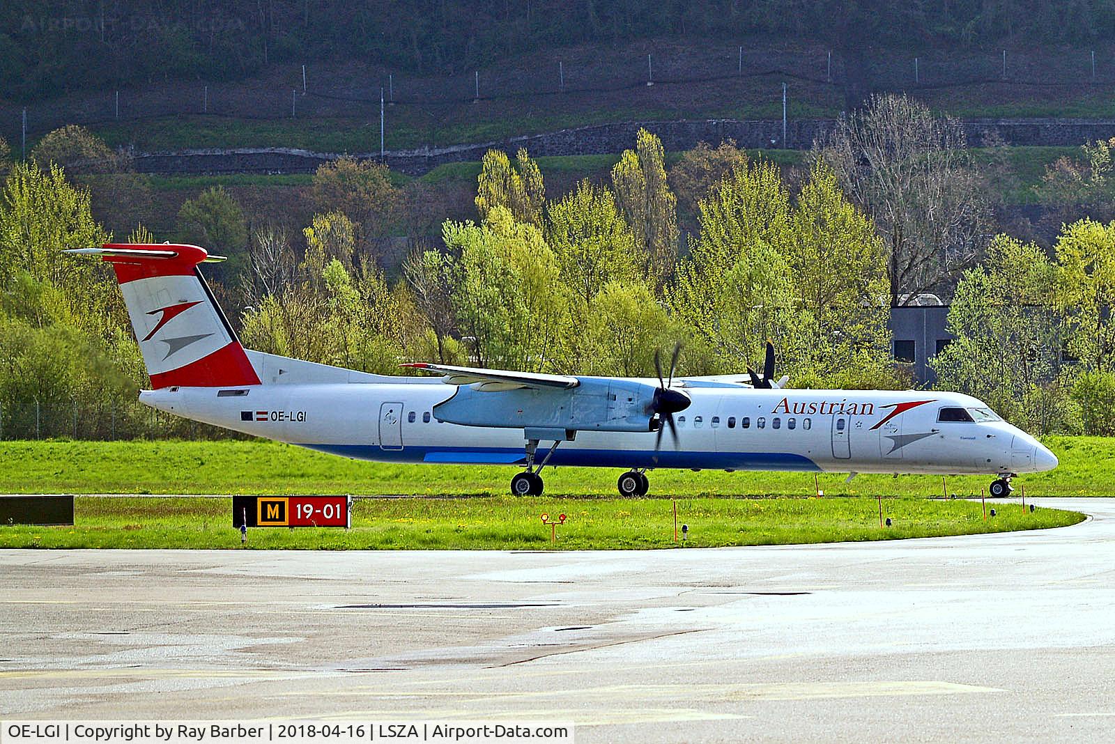 OE-LGI, 2004 De Havilland Canada DHC-8-402Q Dash 8 C/N 4100, OE-LGI   De Havilland Canada DHC-8Q-402 Dash 8 [4100] (Austrian) Lugano~HB 16/04/2018. Now Austrian rather than Austrian Arrows.