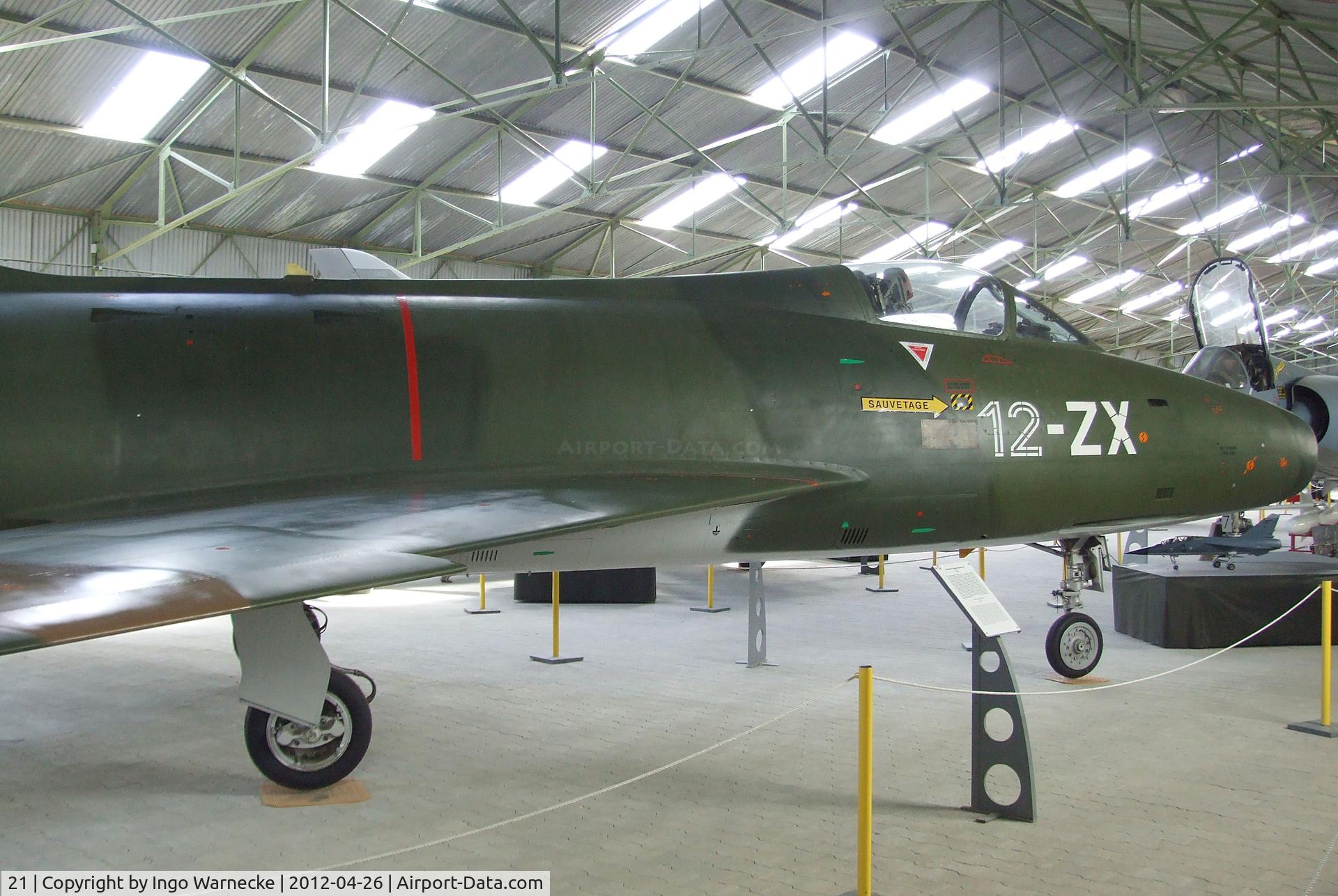 21, Dassault Super Mystere B.2 C/N 21, Dassault Super Mystere B.2 at the Musée Européen de l'Aviation de Chasse, Montelimar Ancone airfield