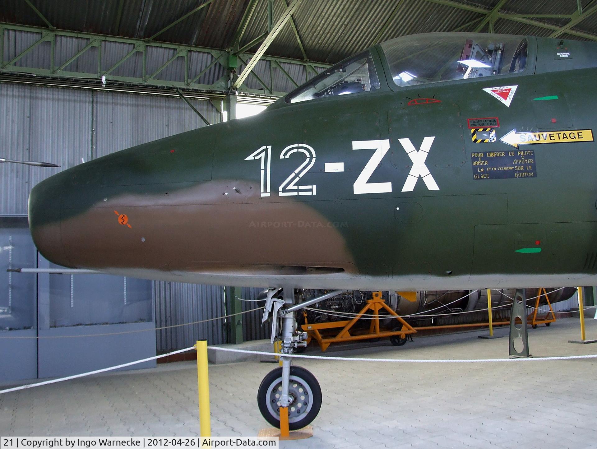 21, Dassault Super Mystere B.2 C/N 21, Dassault Super Mystere B.2 at the Musée Européen de l'Aviation de Chasse, Montelimar Ancone airfield