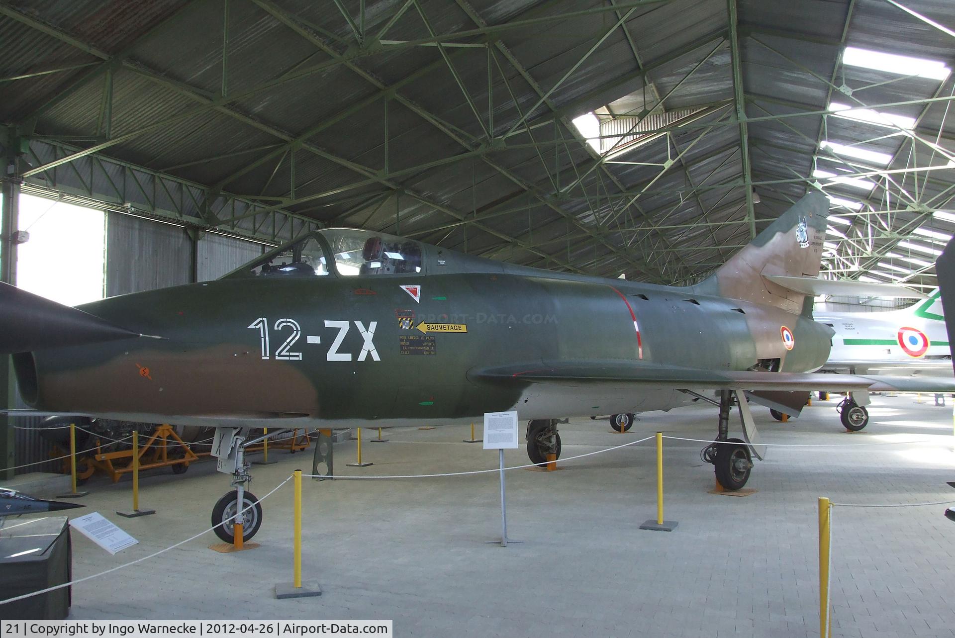 21, Dassault Super Mystere B.2 C/N 21, Dassault Super Mystere B.2 at the Musée Européen de l'Aviation de Chasse, Montelimar Ancone airfield