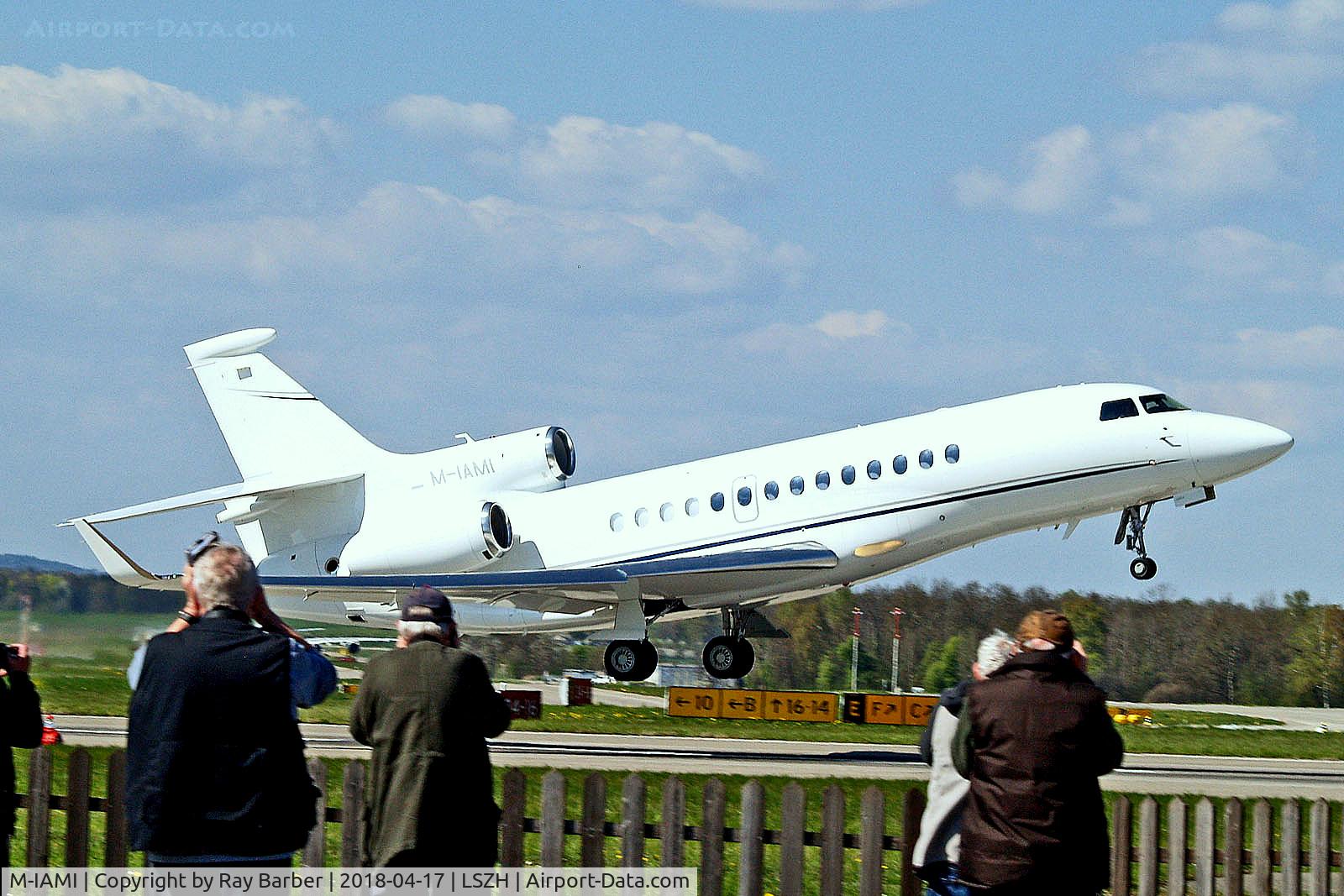 M-IAMI, 2014 Dassault Falcon 7X C/N 230, M-IAMI   Dassault Falcon 7X [230] (Global Jet IOM Ltd) Zurich~HB 17/04/2018