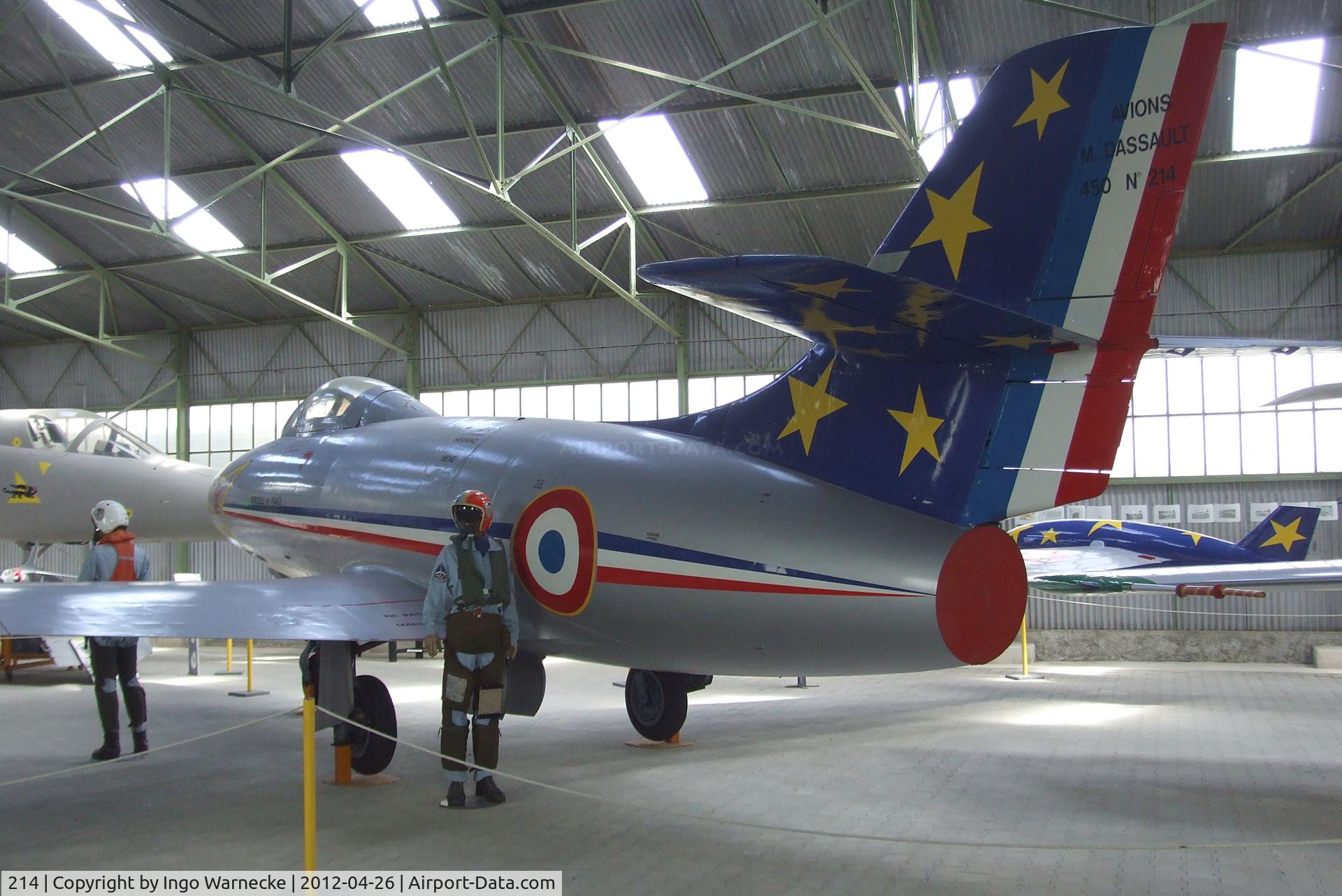 214, Dassault MD-450 Ouragan C/N 214, Dassault MD.450 Ouragan at the Musée Européen de l'Aviation de Chasse, Montelimar Ancone airfield