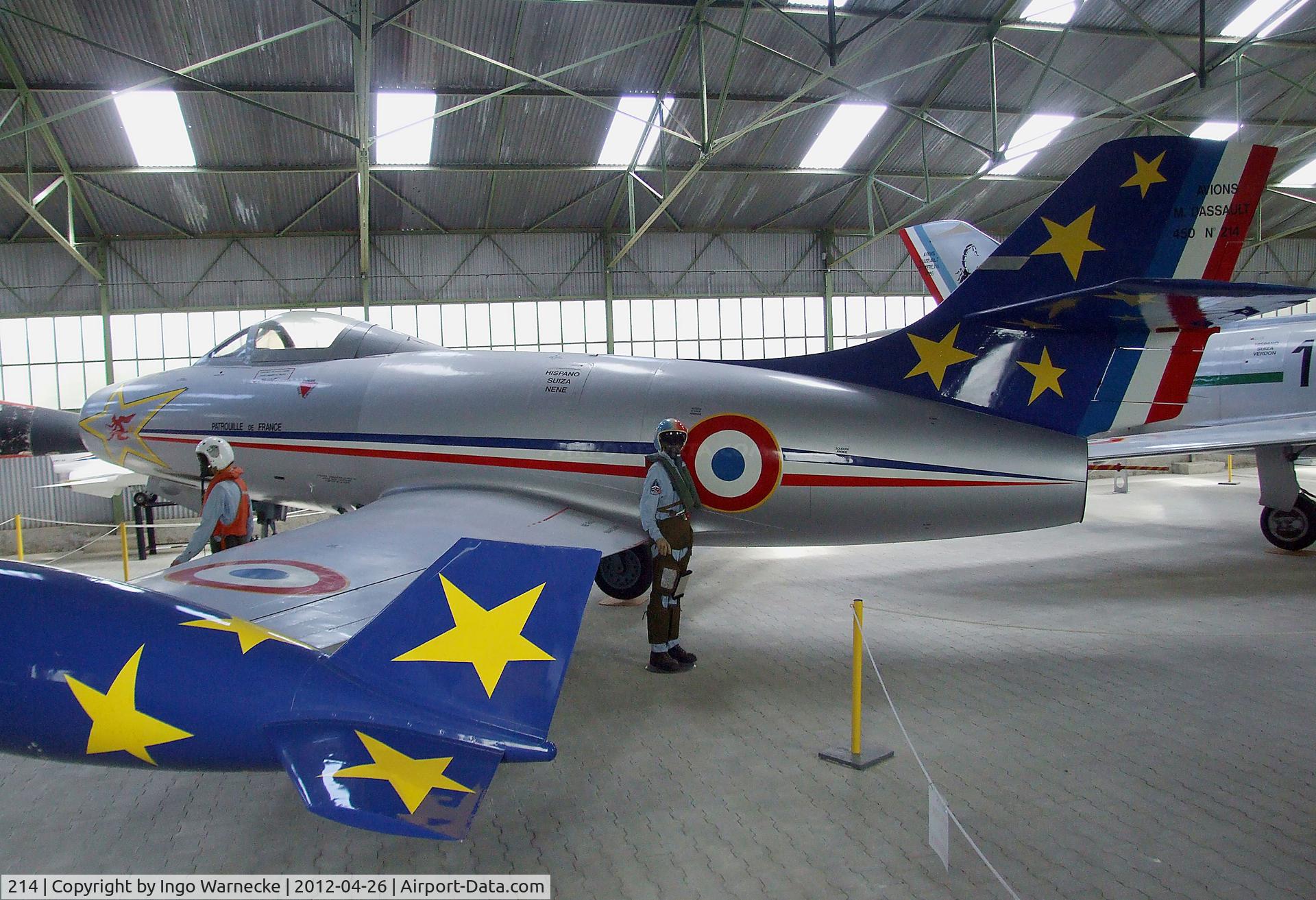 214, Dassault MD-450 Ouragan C/N 214, Dassault MD.450 Ouragan at the Musée Européen de l'Aviation de Chasse, Montelimar Ancone airfield