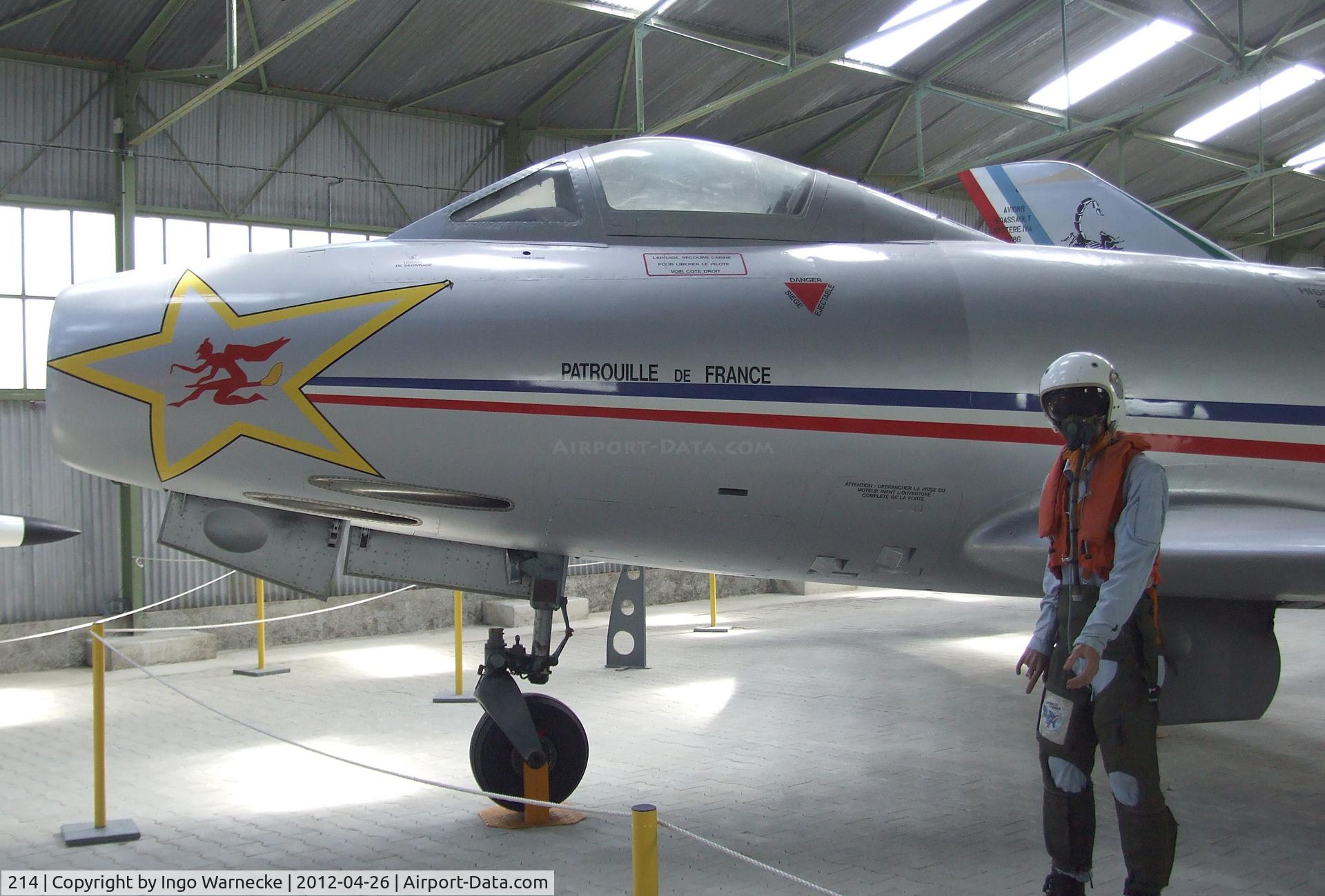 214, Dassault MD-450 Ouragan C/N 214, Dassault MD.450 Ouragan at the Musée Européen de l'Aviation de Chasse, Montelimar Ancone airfield