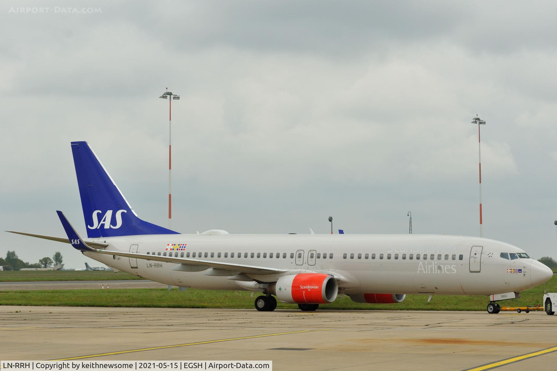 LN-RRH, 2009 Boeing 737-883 C/N 34546, Arrived at Norwich from Oslo.