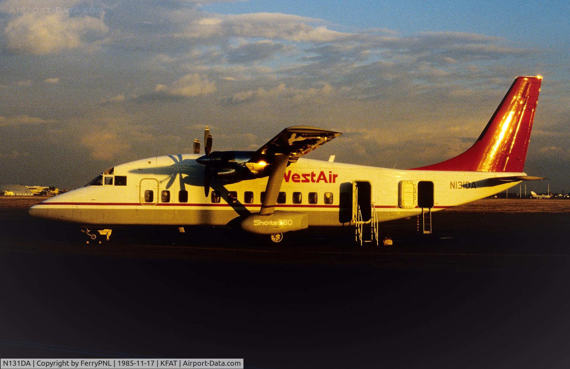 N131DA, 1983 Short 360 C/N SH3631, Westair Sh360 at sunset in FAT