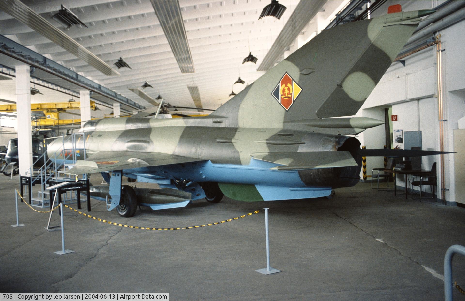 703, 1966 Mikoyan-Gurevich MiG-21PFM C/N 944006, Wernigerode Museum 13.6.2004