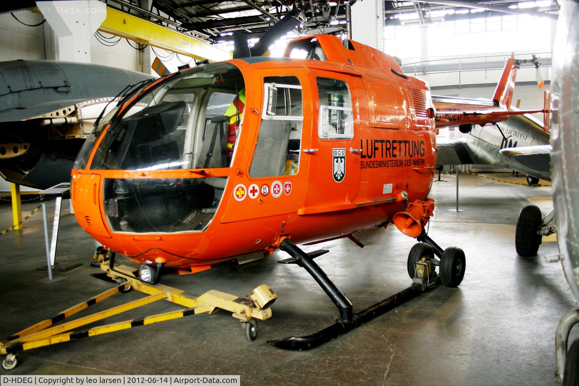 D-HDEG, MBB Bo-105C C/N S-139, Wernigerode  Museum für Luftfahrt un Technik 14.6.2012