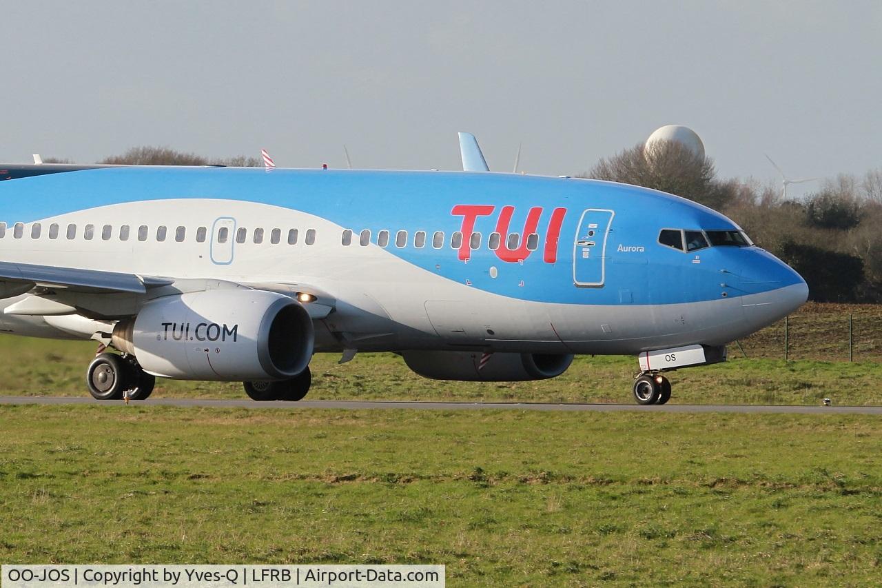 OO-JOS, 2008 Boeing 737-7K5 C/N 35282, Boeing 737-7K5, Taxiing rwy 25L, Brest-Bretagne airport (LFRB-BES)