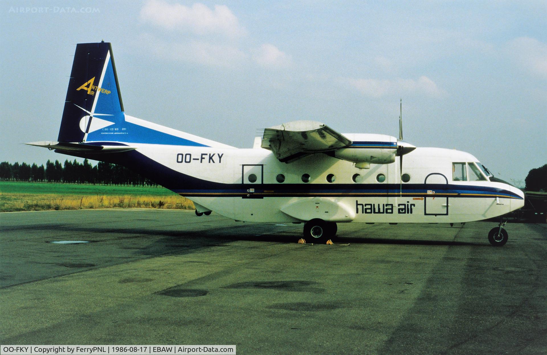 OO-FKY, 1983 CASA C-212-200 Aviocar C/N 291, Hawa Air Casa 212