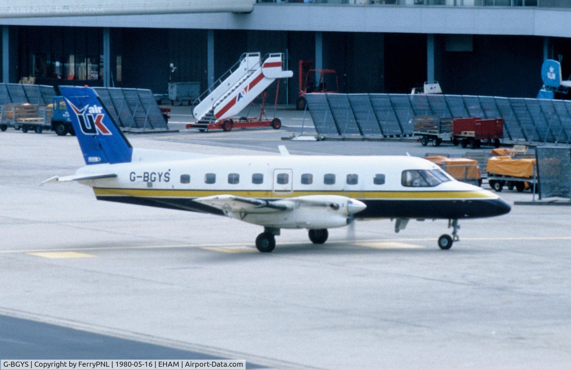 G-BGYS, 1979 Embraer EMB-110P2 Bandeirante C/N 110231, Air UK  Bandeirante still wearing Air Anglia livery