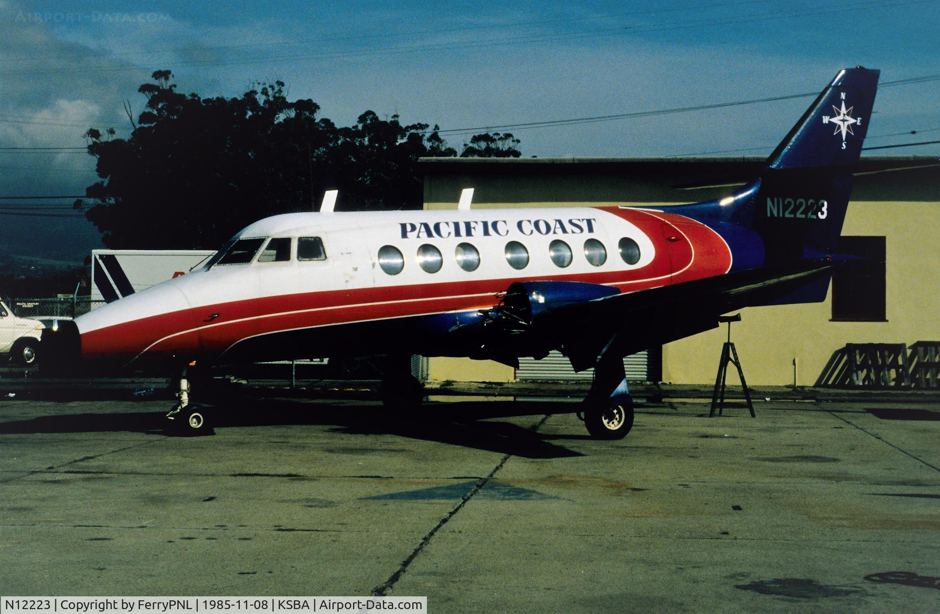 N12223, 1969 Handley Page HP137 Jetstream 1 C/N 223, Tugged away in a corner Pacific Coast HP137